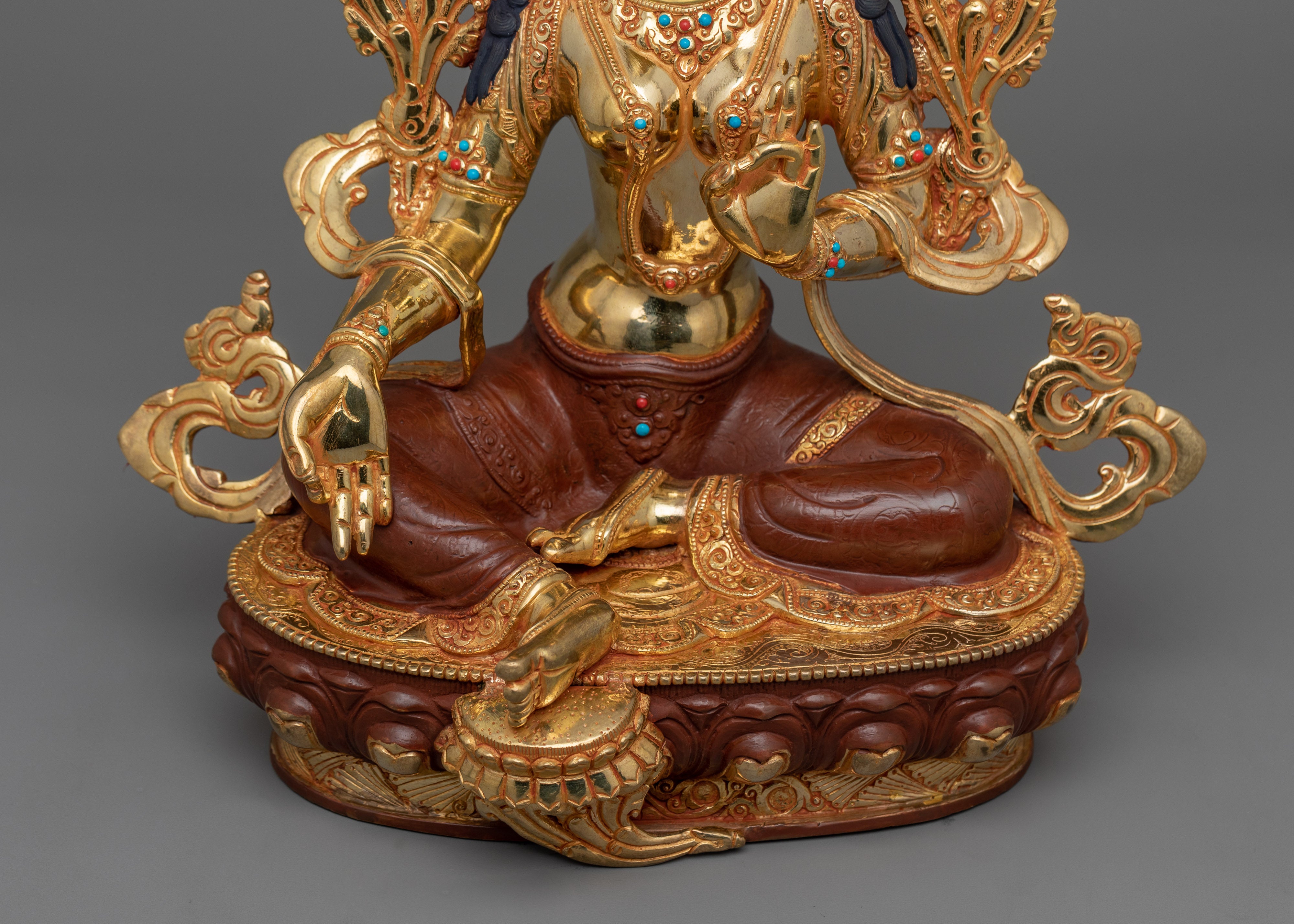 13.4 Inch Green Tara Statue | The Goddess of Compassion and Swift Protection