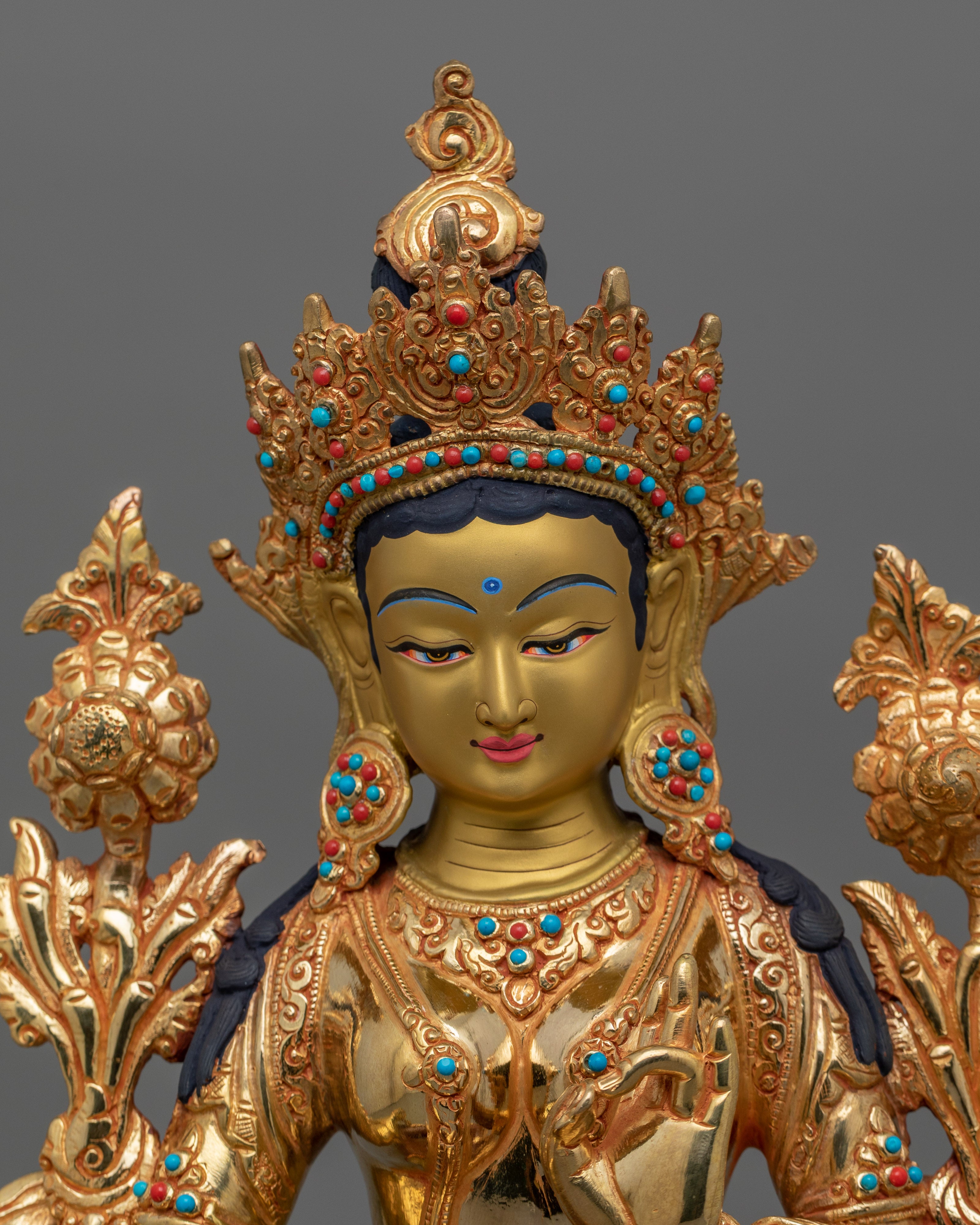 13.4 Inch Green Tara Statue | The Goddess of Compassion and Swift Protection