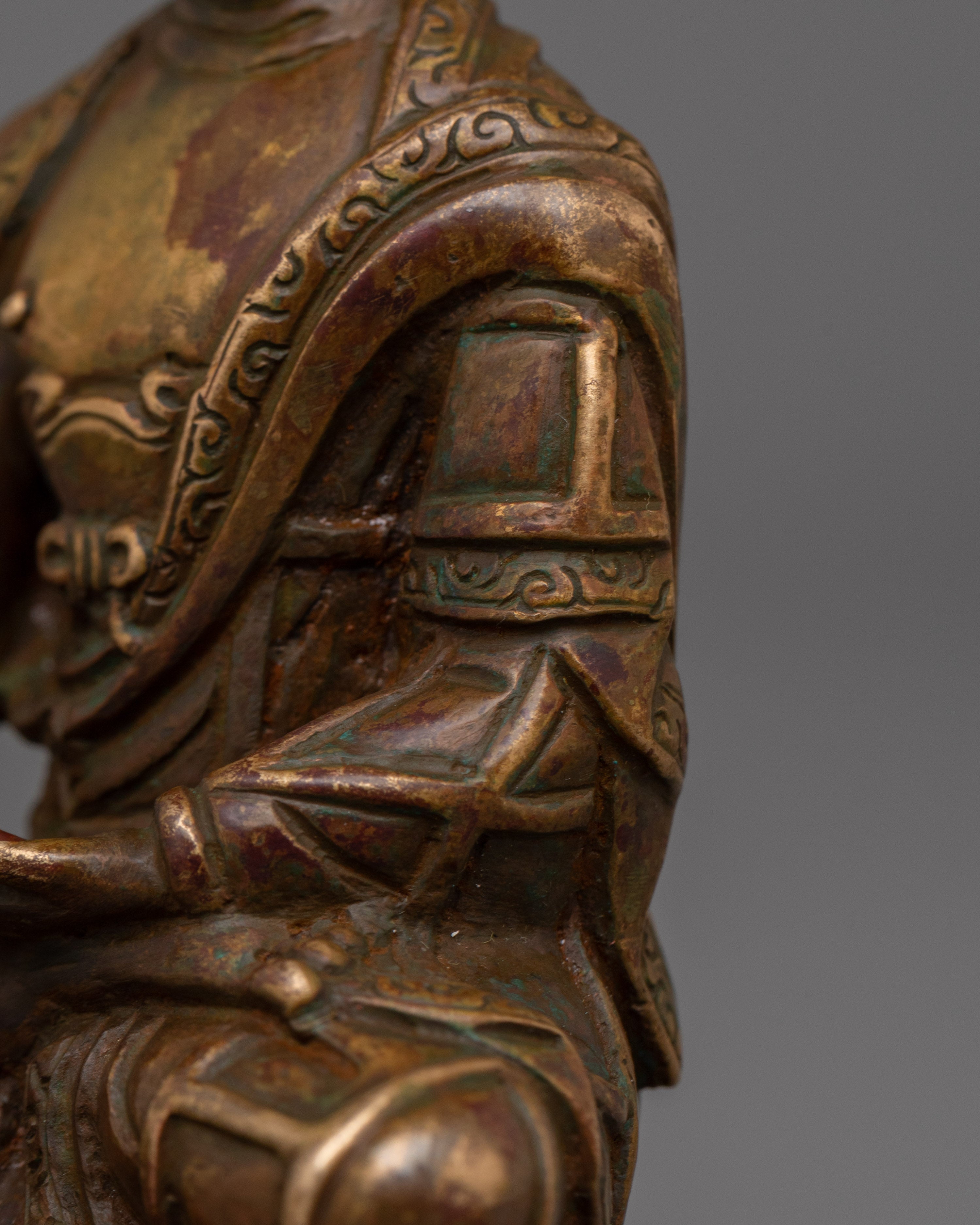4.1 Inches Shakyamuni Buddha Statue | Oxidized Copper Shakyamuni Buddha