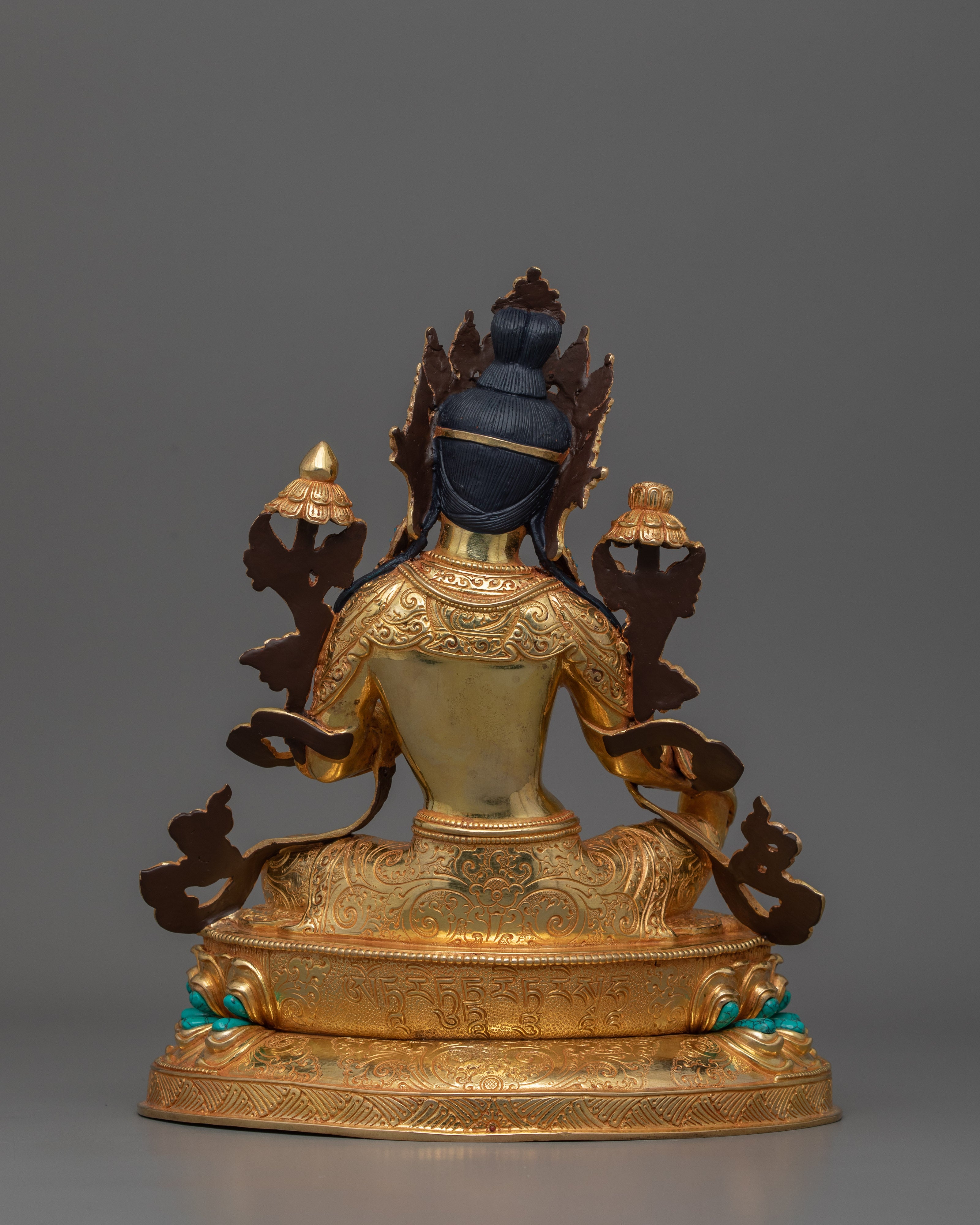 Himalayan Buddhist Goddess Green Tara Statue | Vajrayana Buddhism Deity