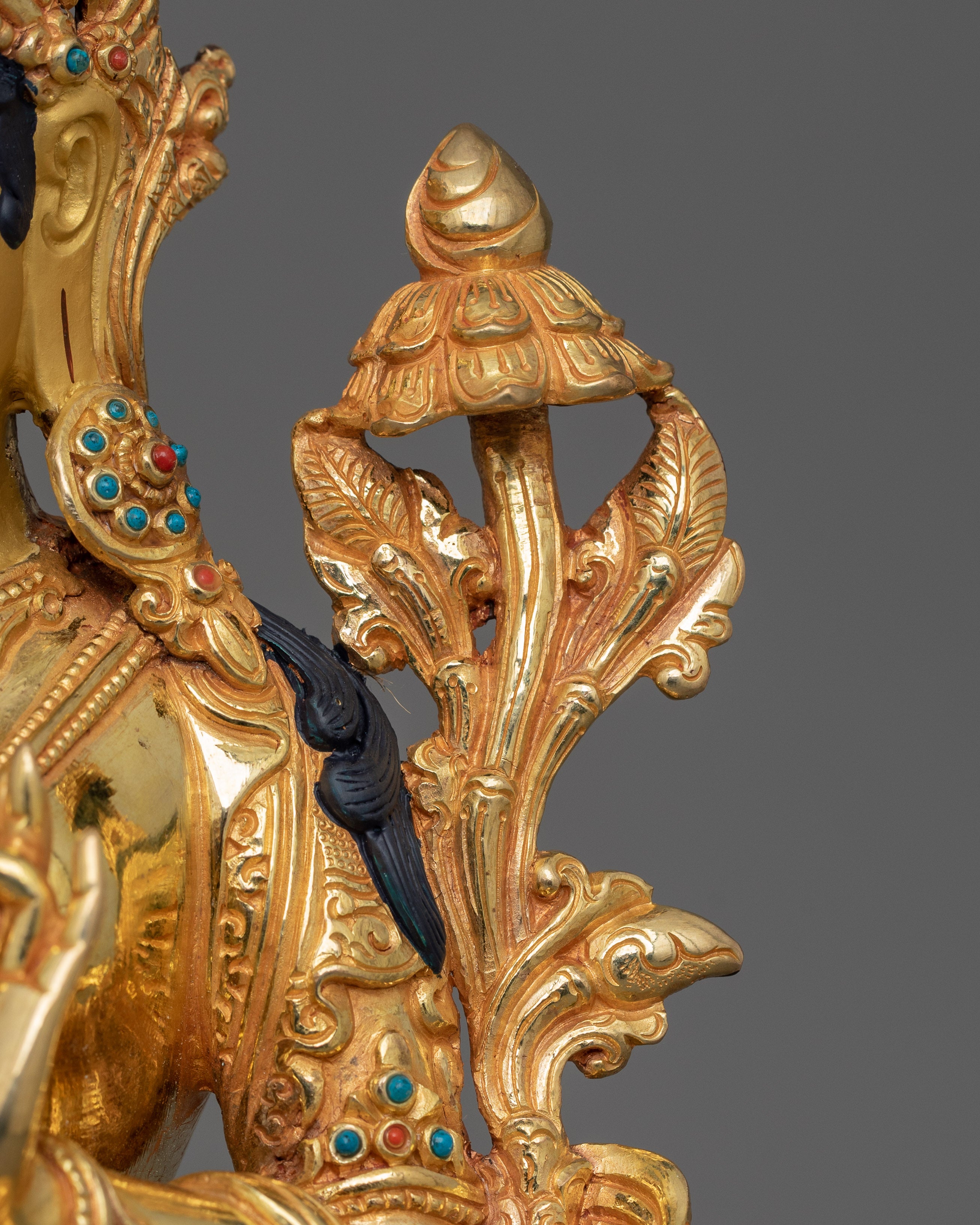 Himalayan Buddhist Goddess Green Tara Statue | Vajrayana Buddhism Deity