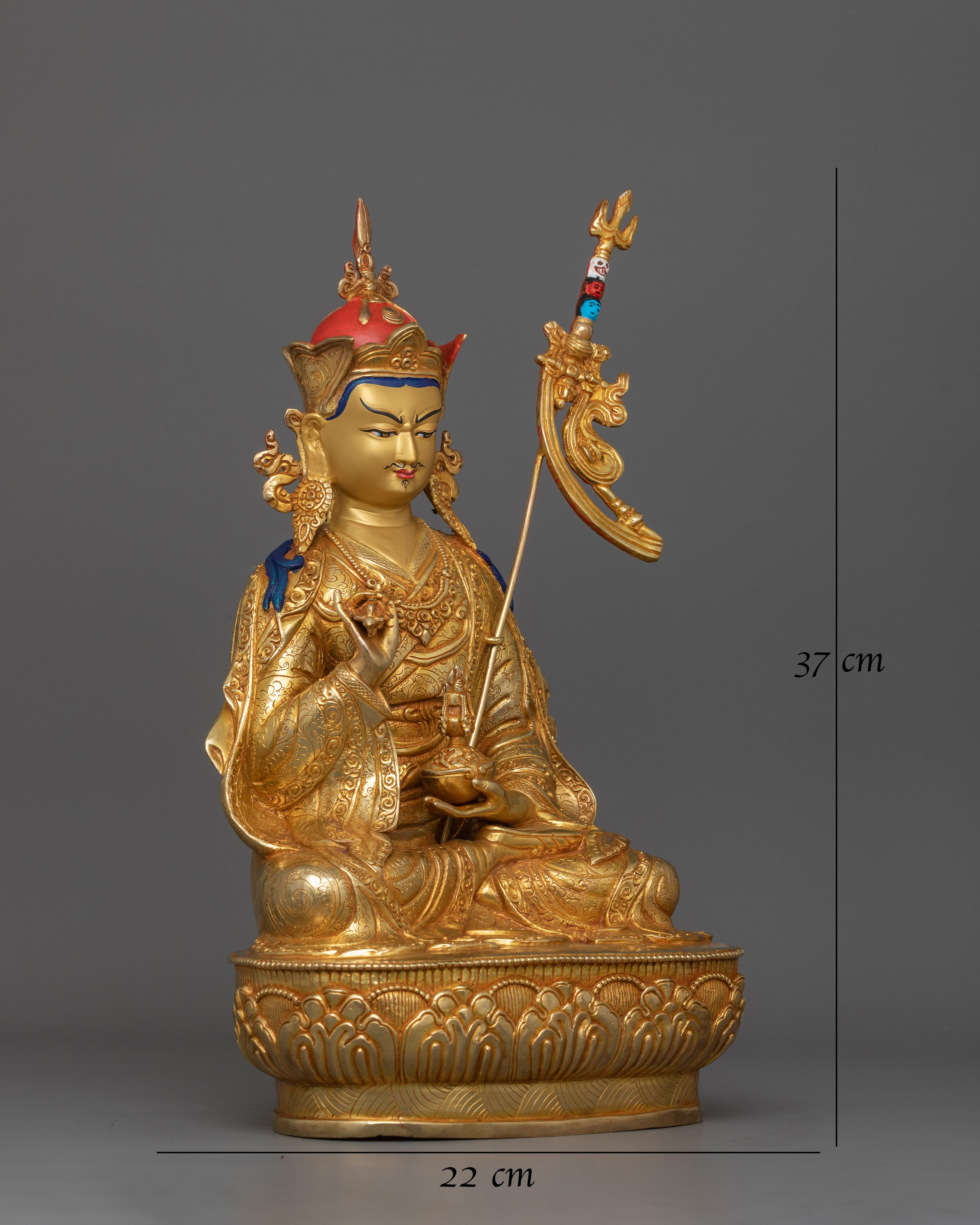 24K Gold Gilded Guru Tsokye Dorje
