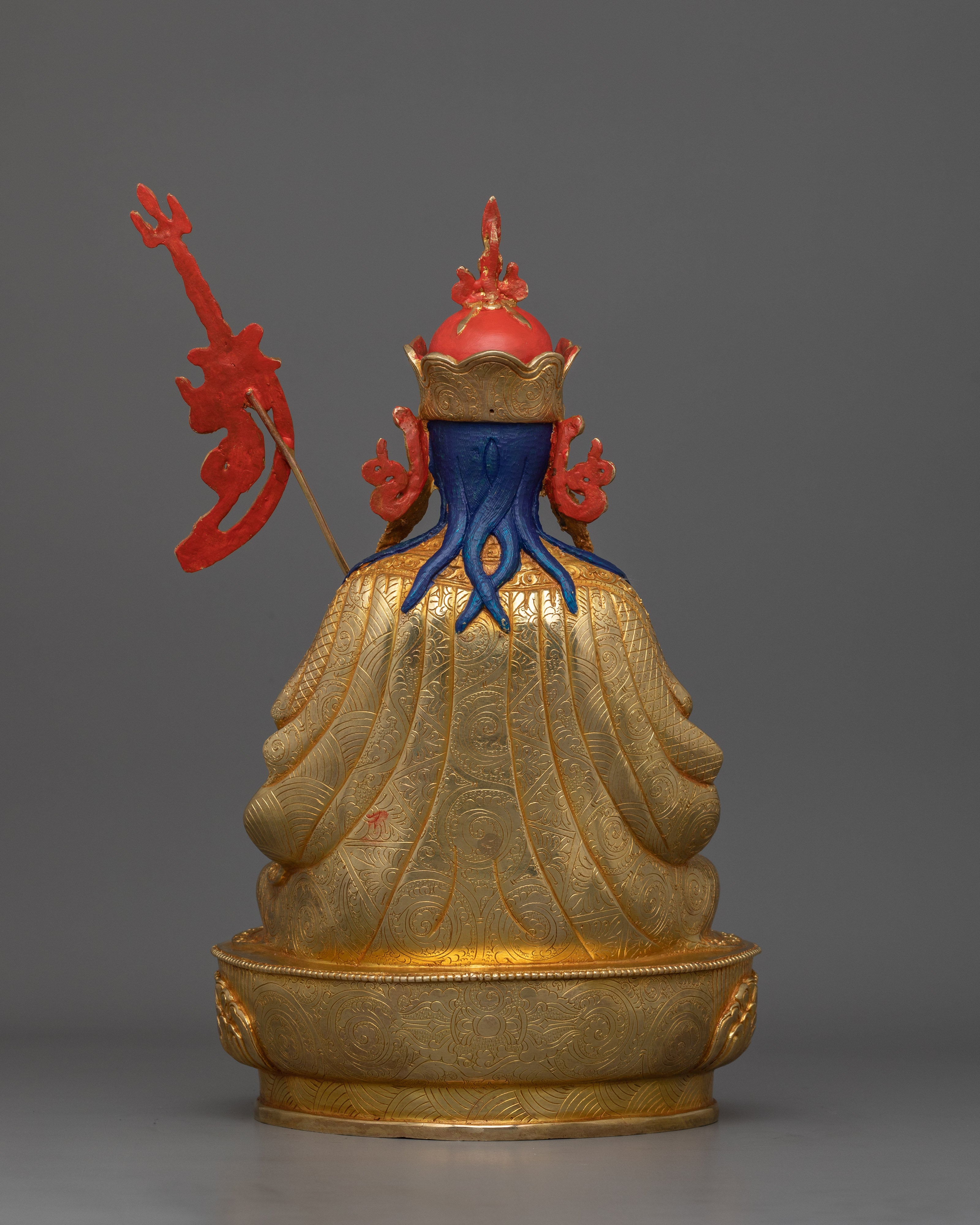 24K Gold Gilded Guru Tsokye Dorje Statue | The Wrathful Manifestation of Guru Rinpoche