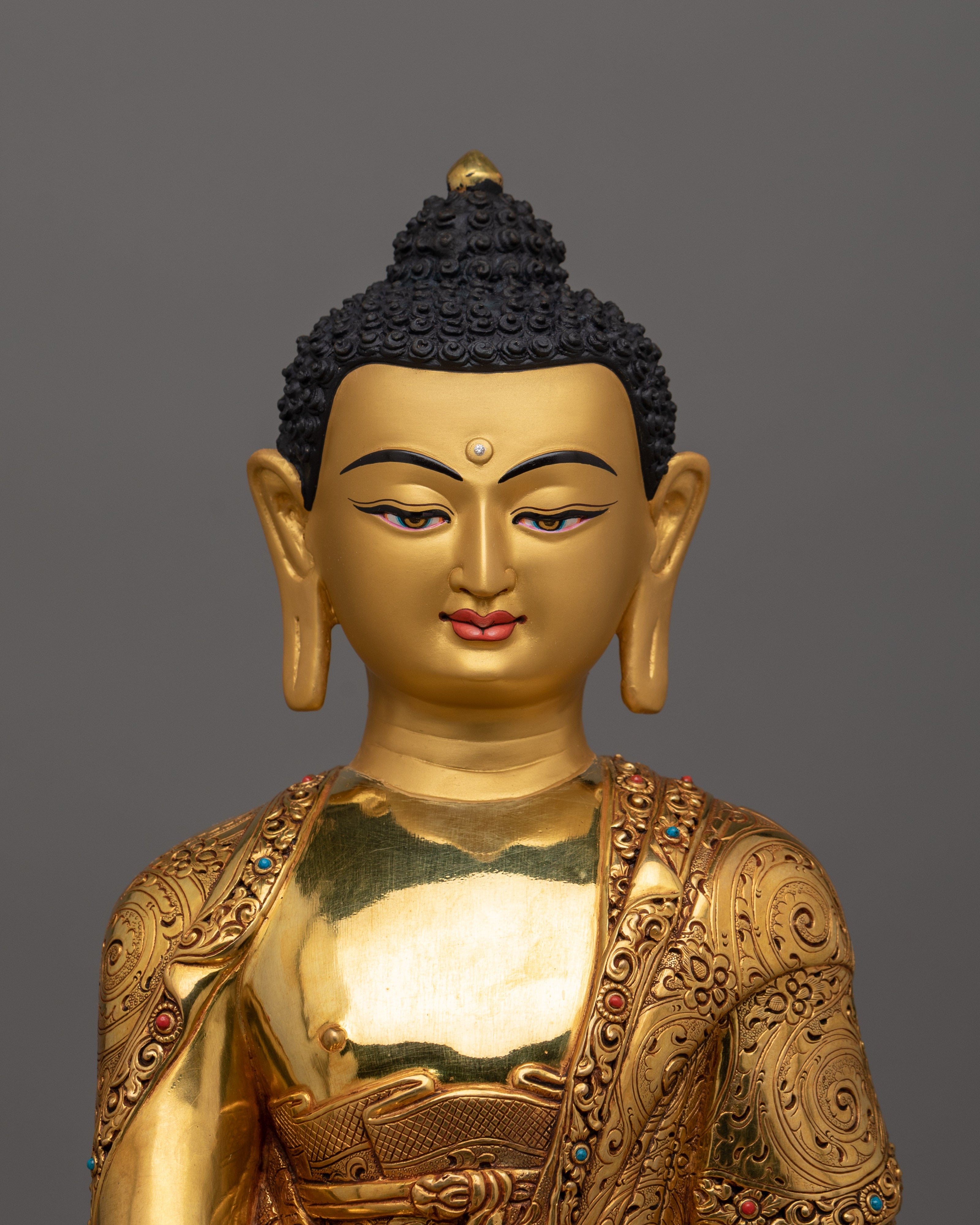 Handcrafted Shakyamuni Buddha with Beautiful Halo | Statue for Decor