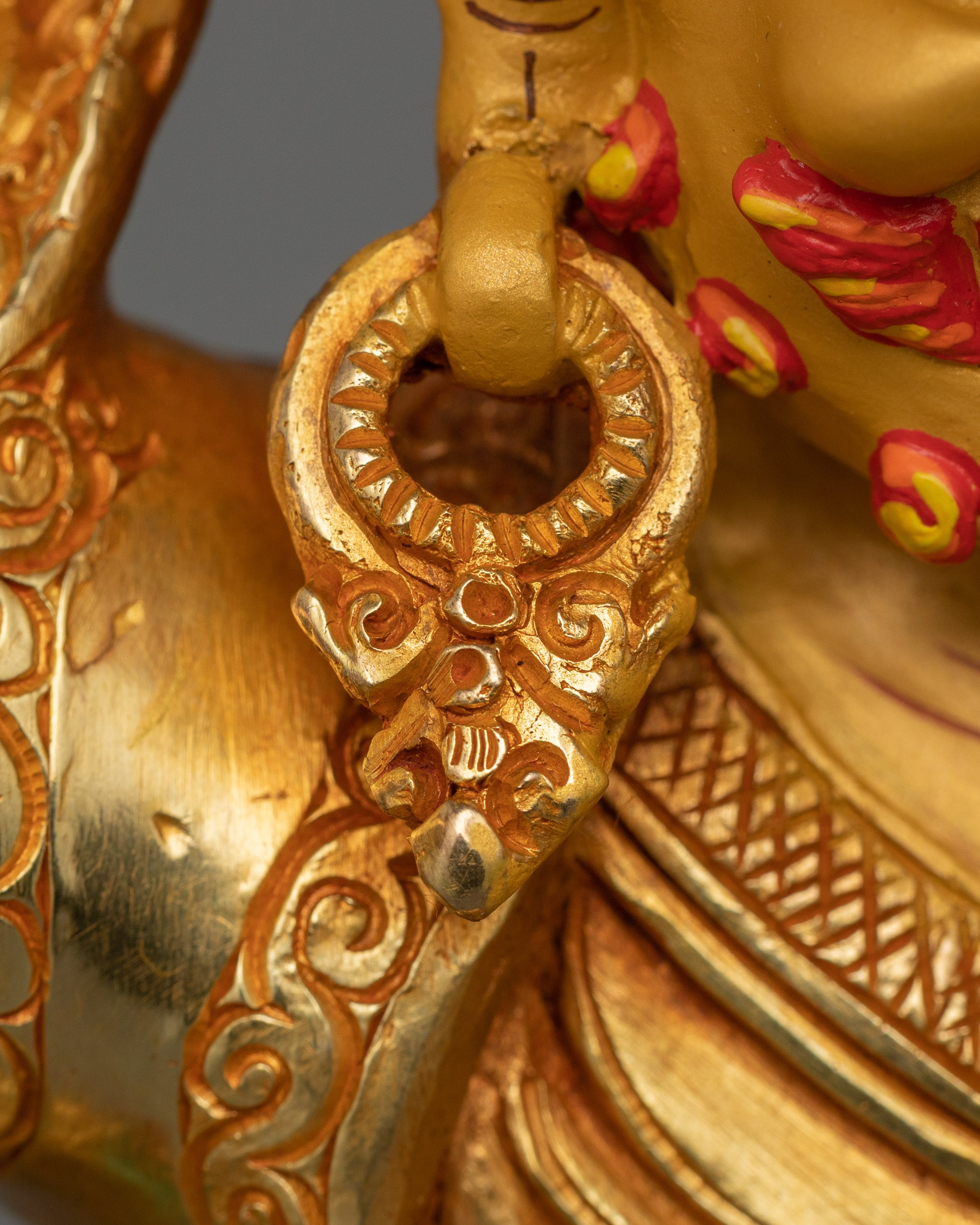 24K Gold Gilded Dorje Legpa Statue | The Nyingma Protector
