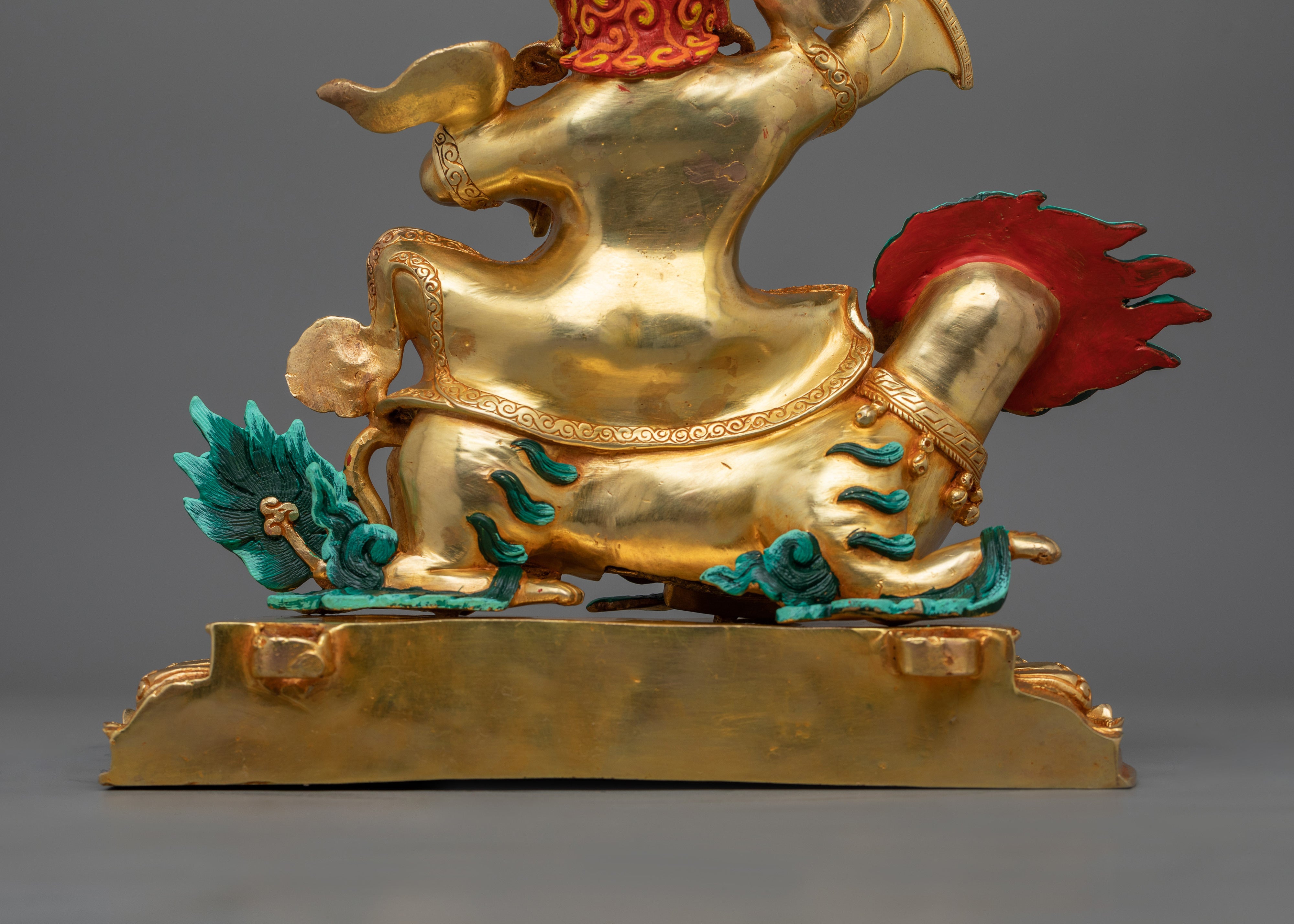 24K Gold Gilded Dorje Legpa Statue | The Nyingma Protector