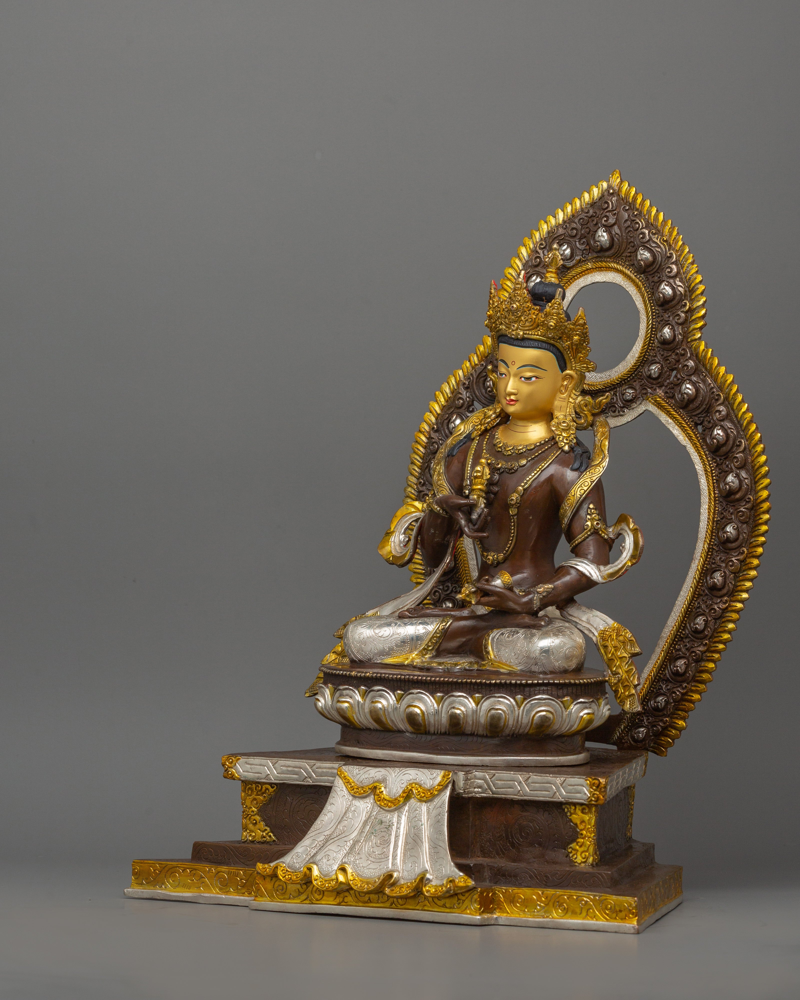 Handmade Vajrasattva with Halo Statue | Representation of Compassion
