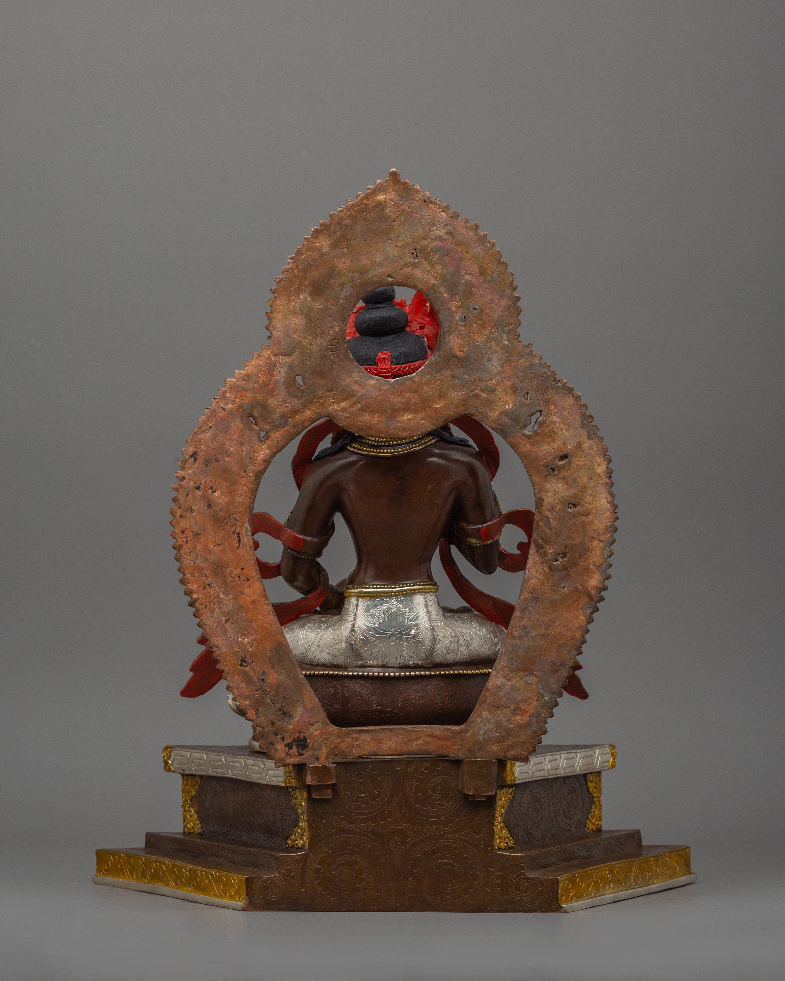 Handmade Vajrasattva with Halo Statue | Representation of Compassion