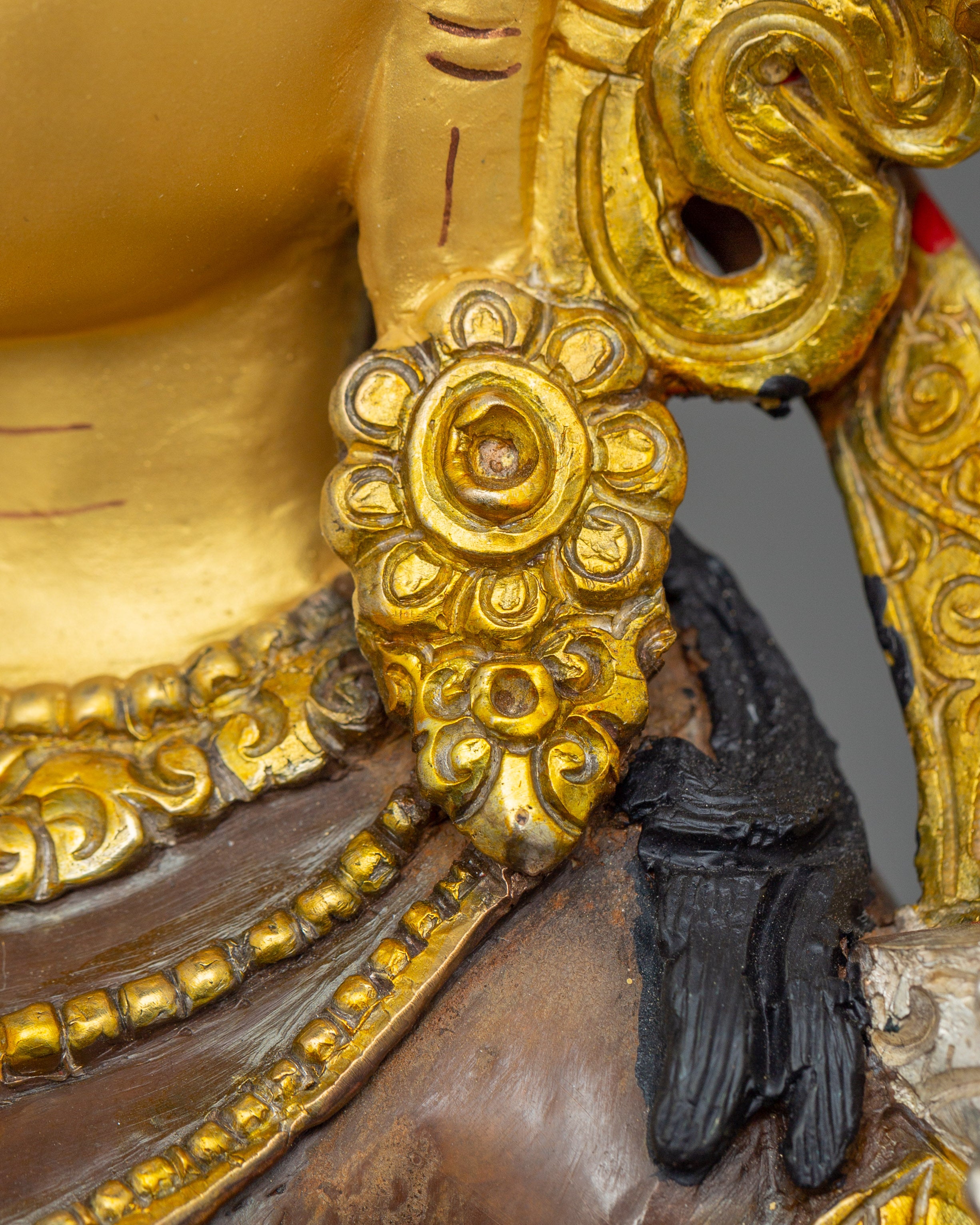 Silver Plated Green Tara Sculpture | Beautiful Halo Statue