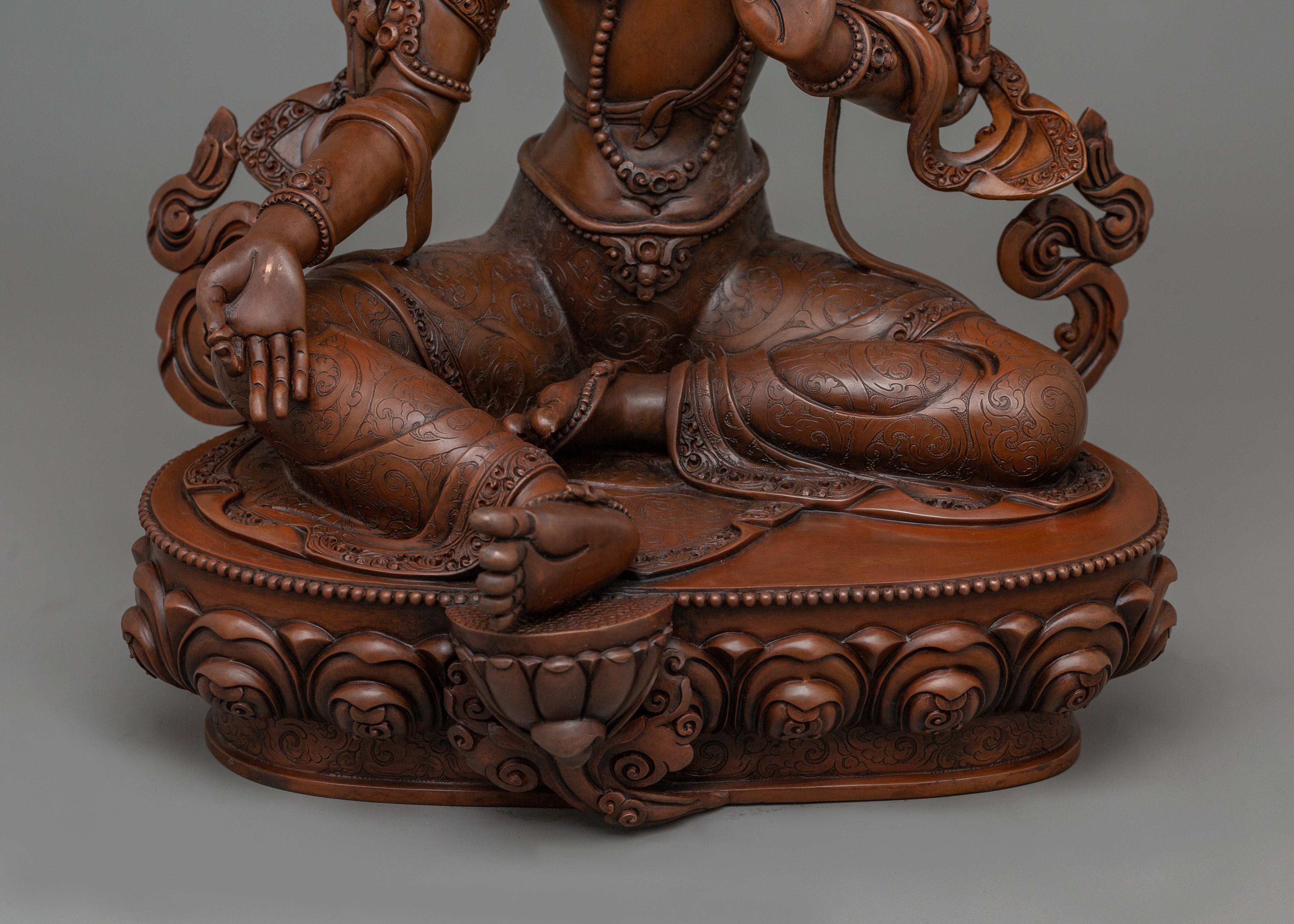 Himalayan Goddess of Compassion Shyama Tara Statue | The Swift and Fearless Savior