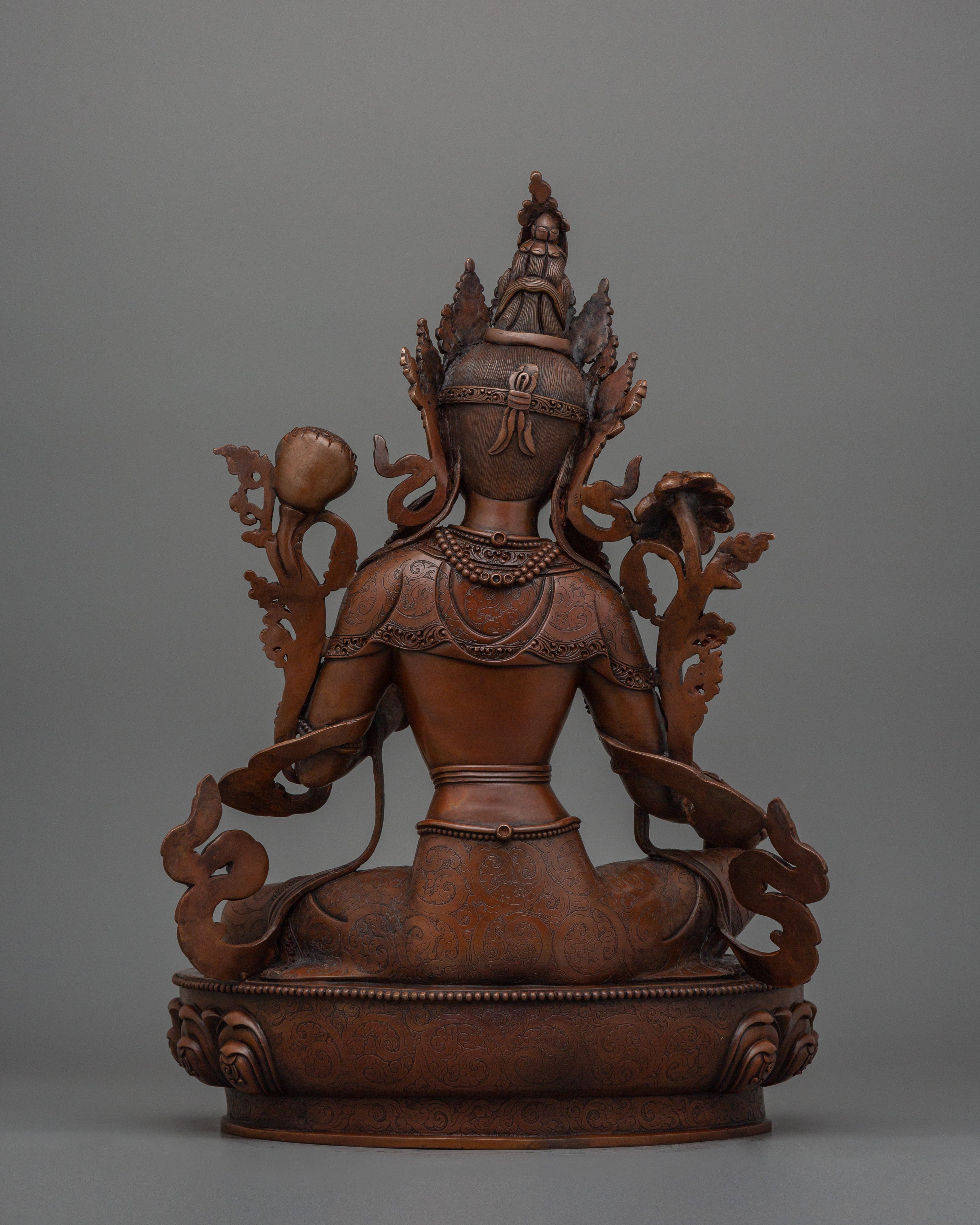 Himalayan Goddess of Compassion Shyama Tara Statue | The Swift and Fearless Savior