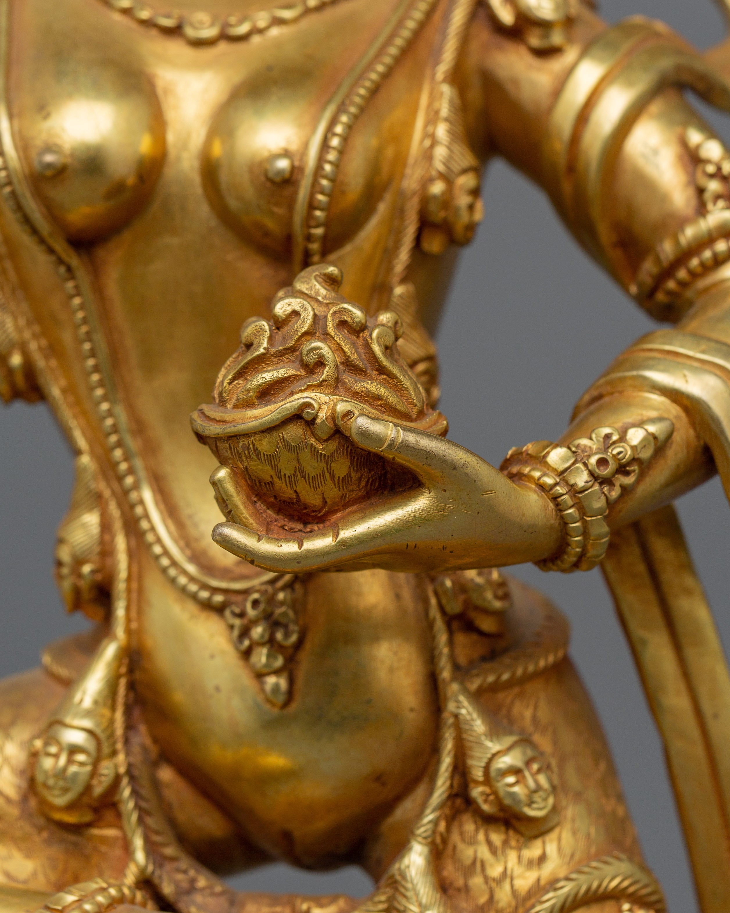 Himalayan Statue of Lion-Faced Dakini Simhamukha | The Fierce Wisdom Dakini