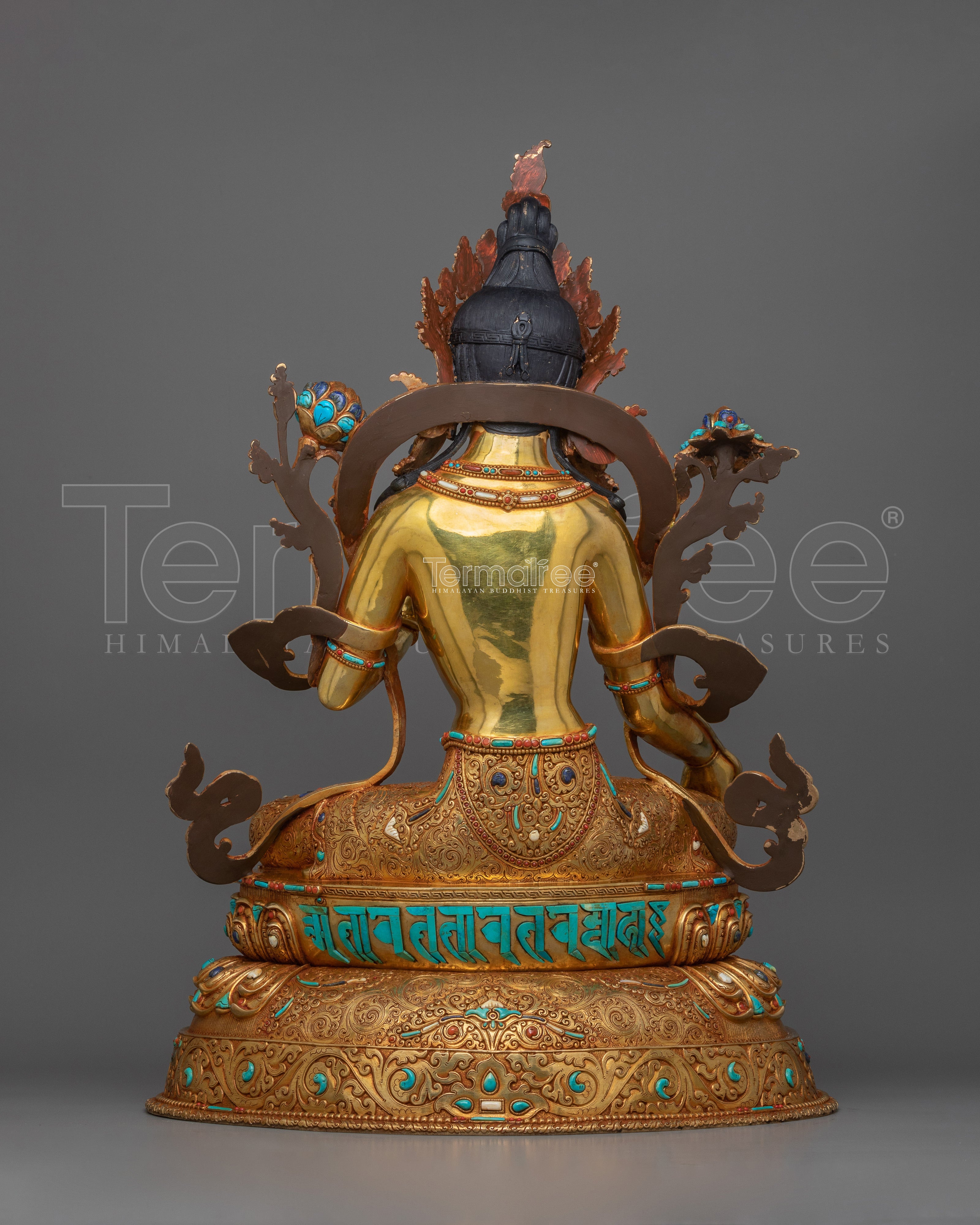 Himalayan Bodhisattva Goddess Green Tara Sculpture | Mother of Compassion and Mercy