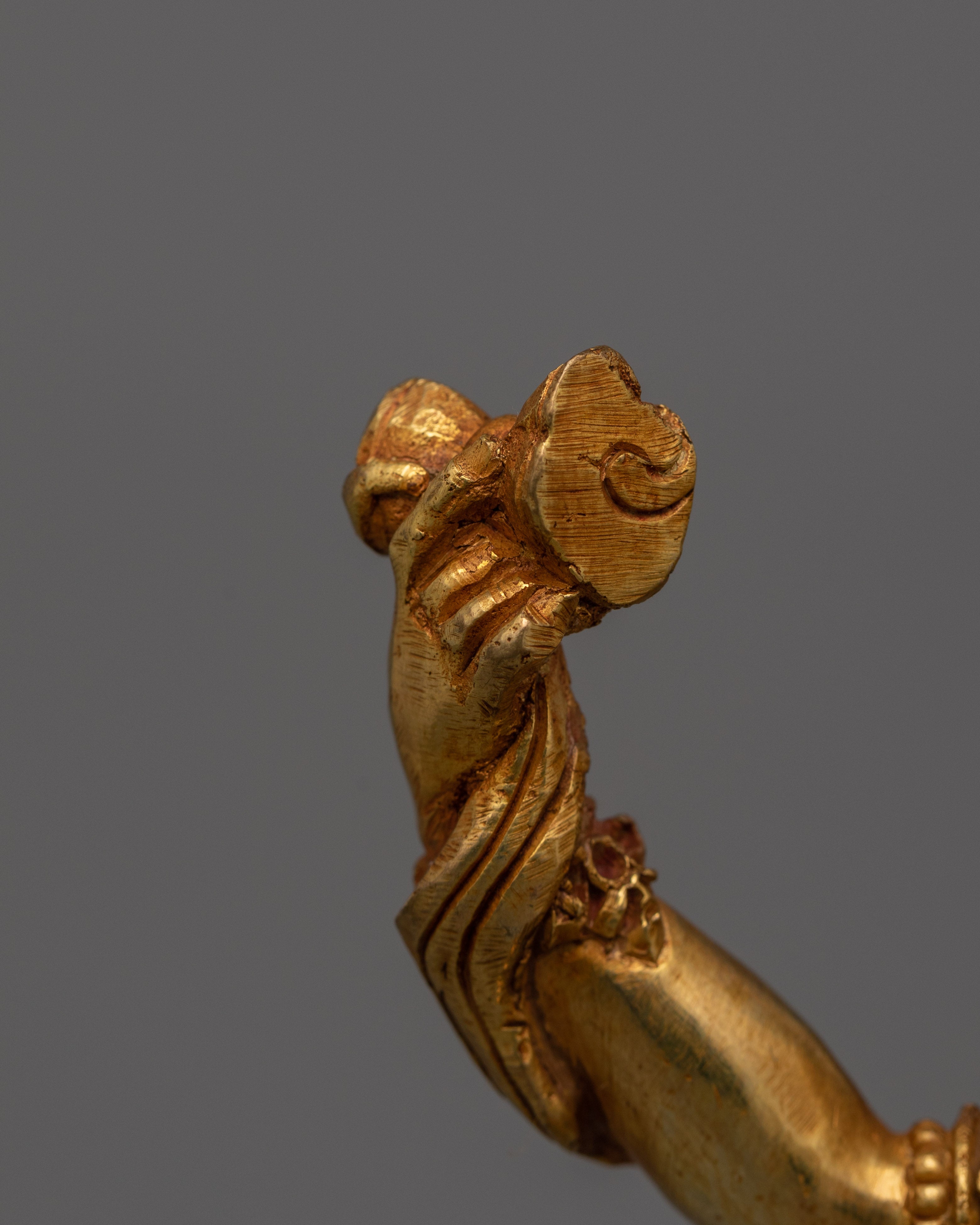 24k Gold Gilded Machig Labdron Statue | Spiritual Home and Shrine Decor