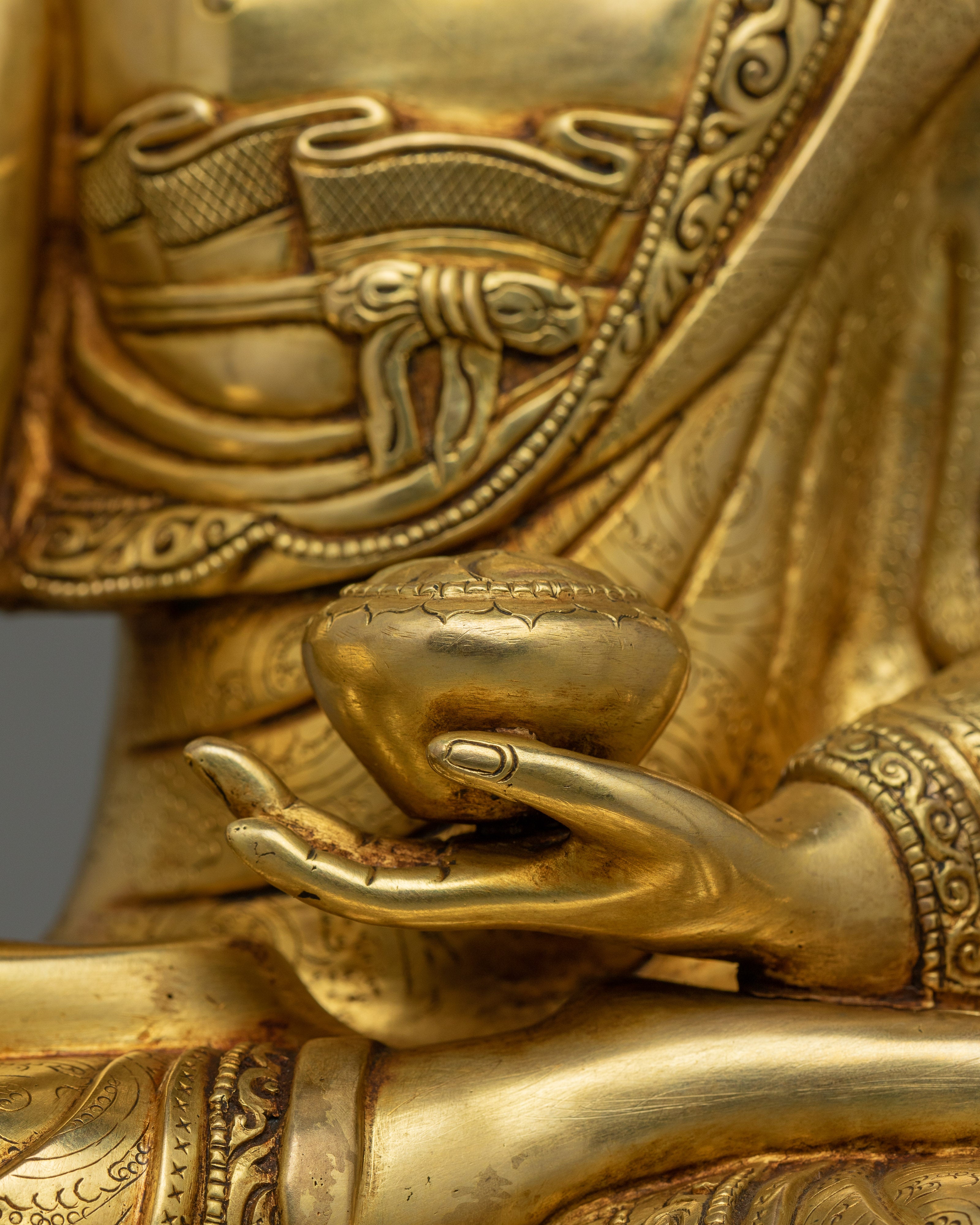 The Master of Dharma Shakyamuni Buddha | 24K Gold Gilded Sculpture