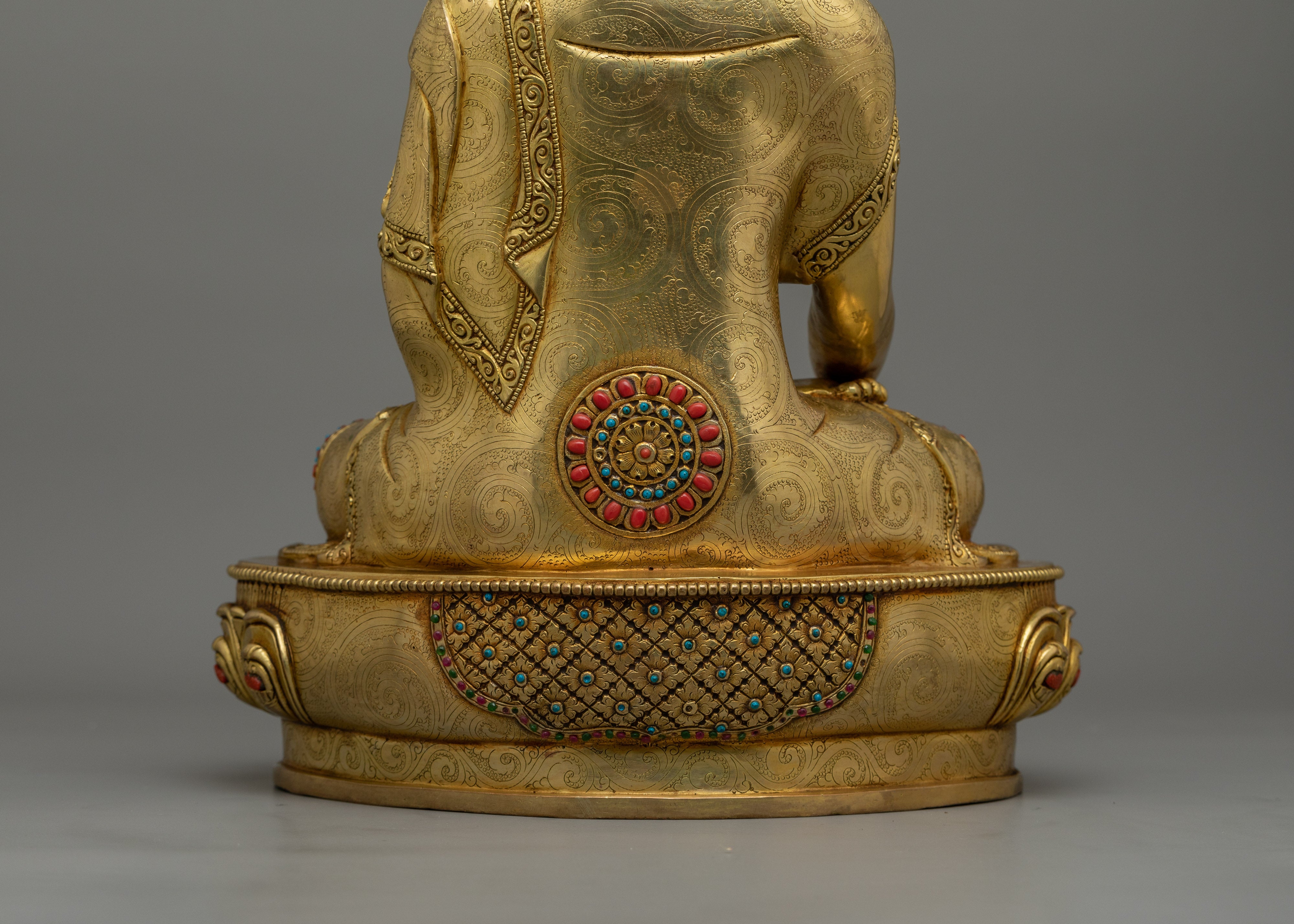 The Master of Dharma Shakyamuni Buddha | 24K Gold Gilded Sculpture