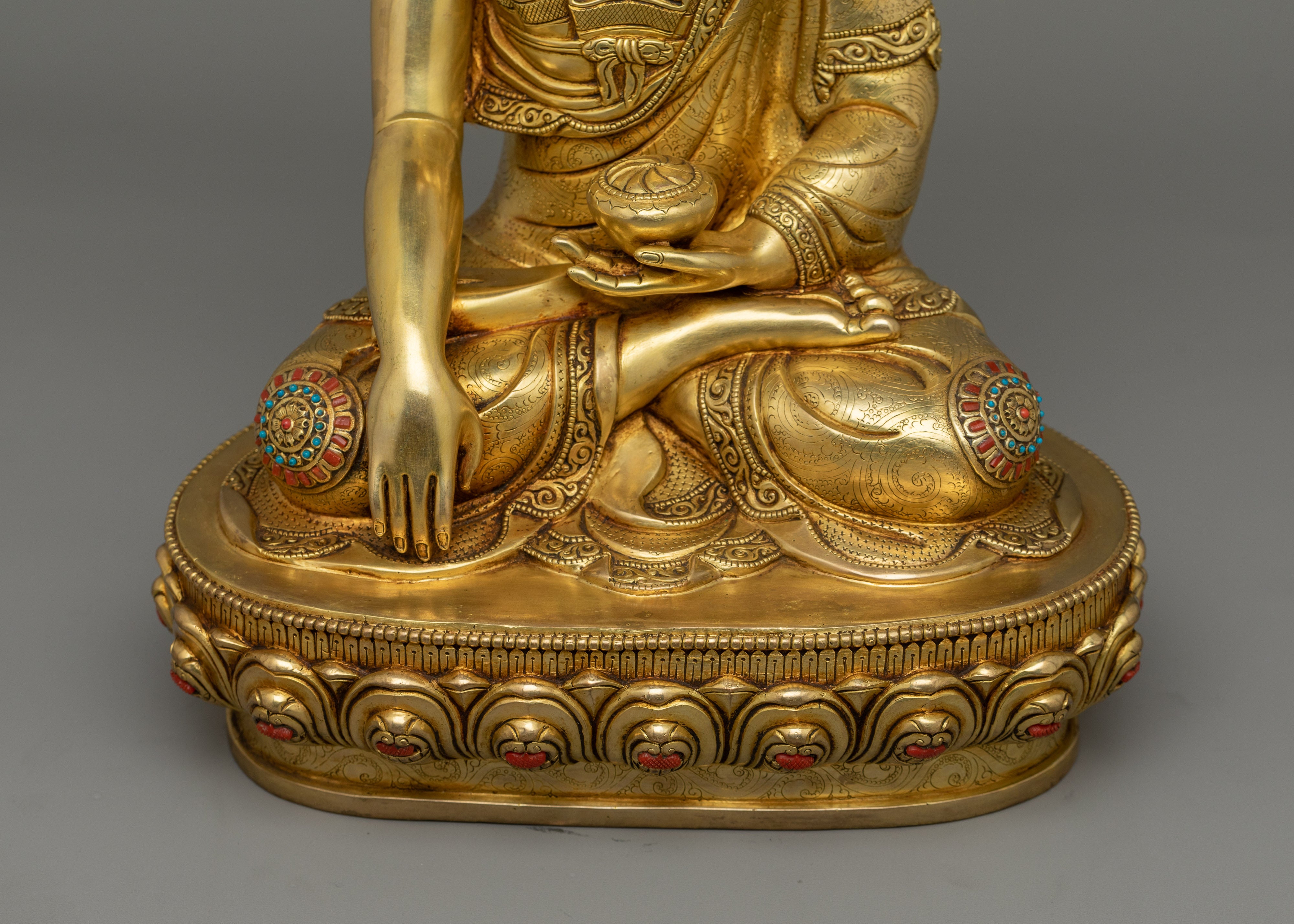 The Master of Dharma Shakyamuni Buddha | 24K Gold Gilded Sculpture