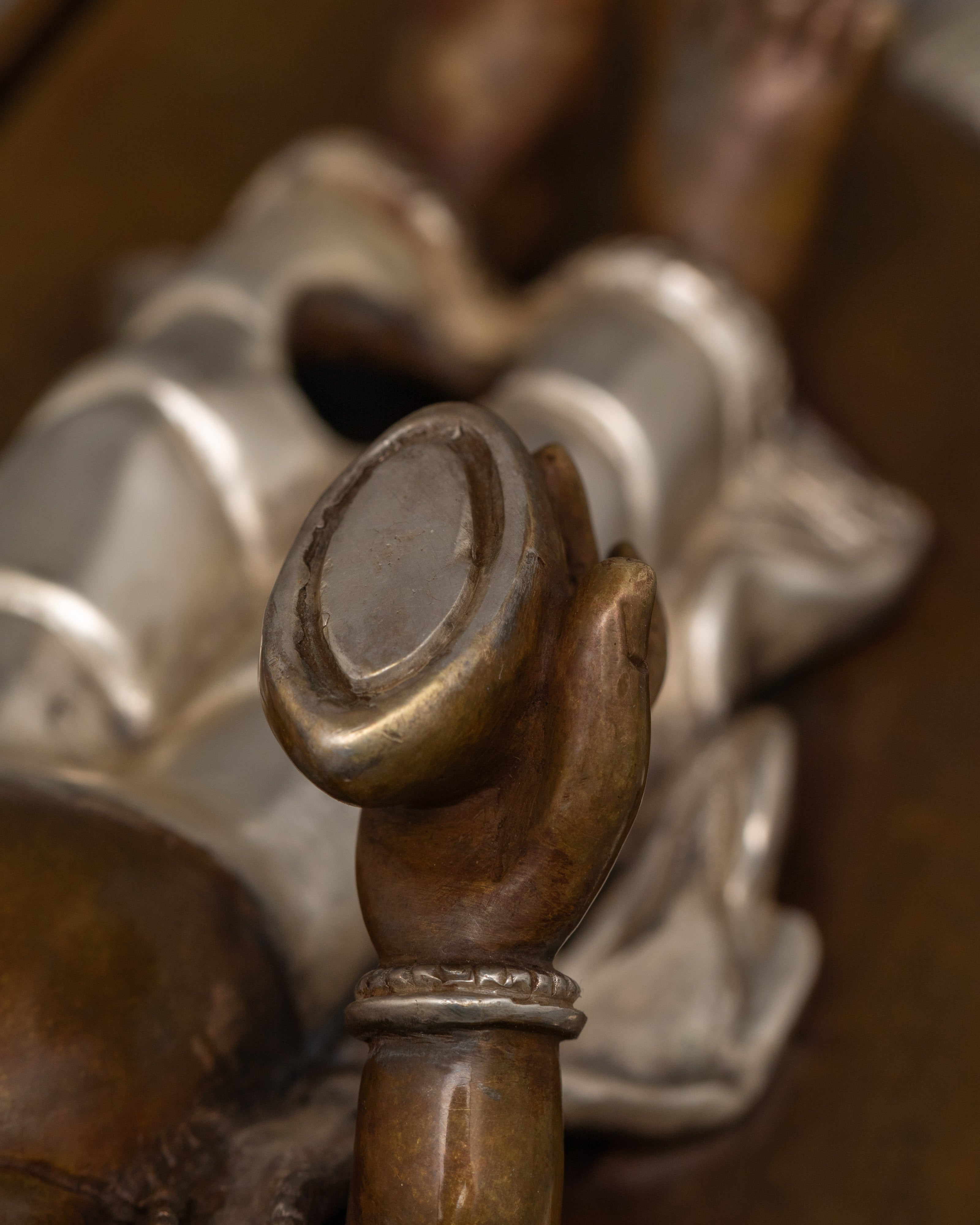 Silver Plated Six Armed Mahakala Statue | The Supreme Dharma Protector