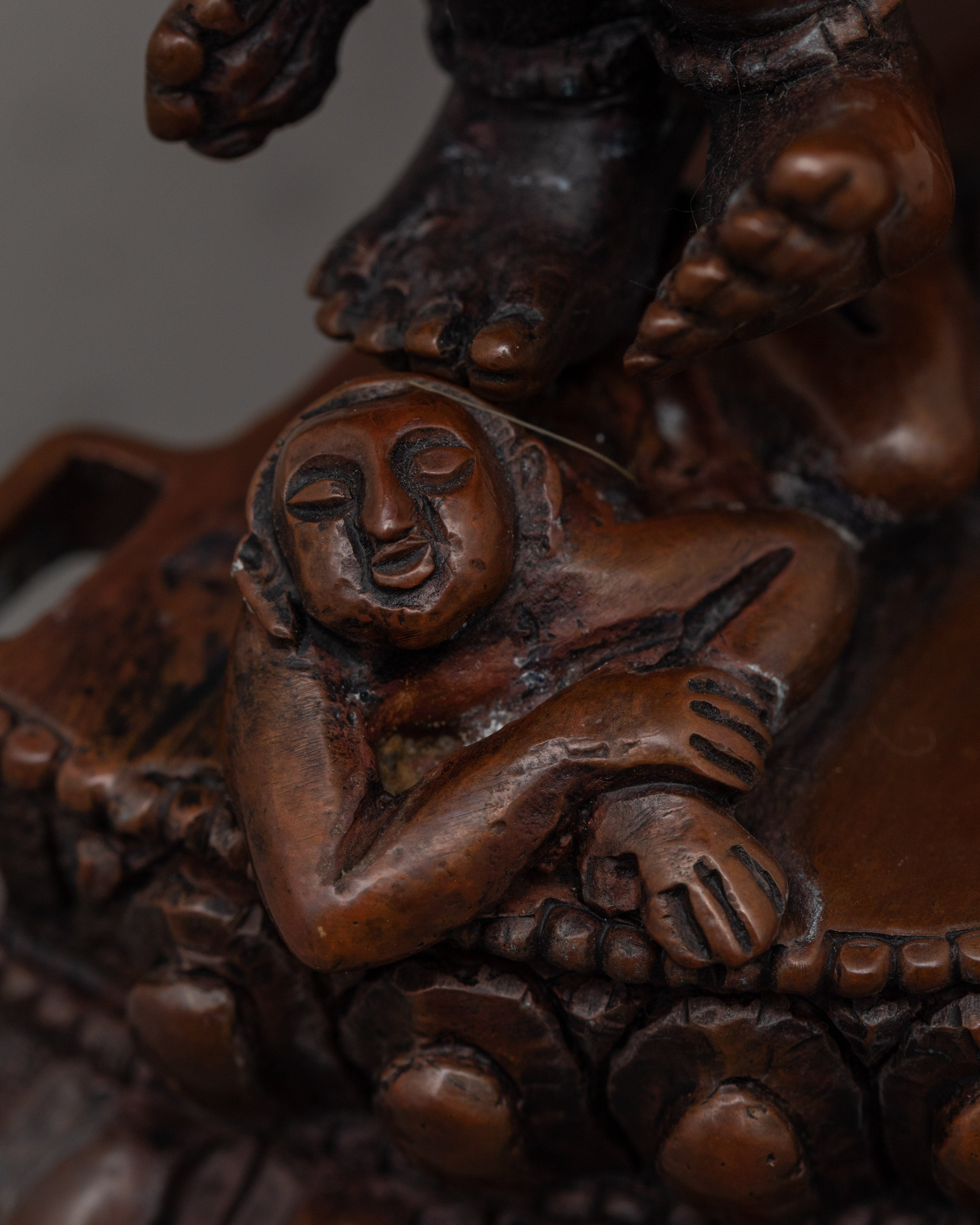 Hayagirve with Oxidized copper body Statue |The Wrathful Wisdom Protector