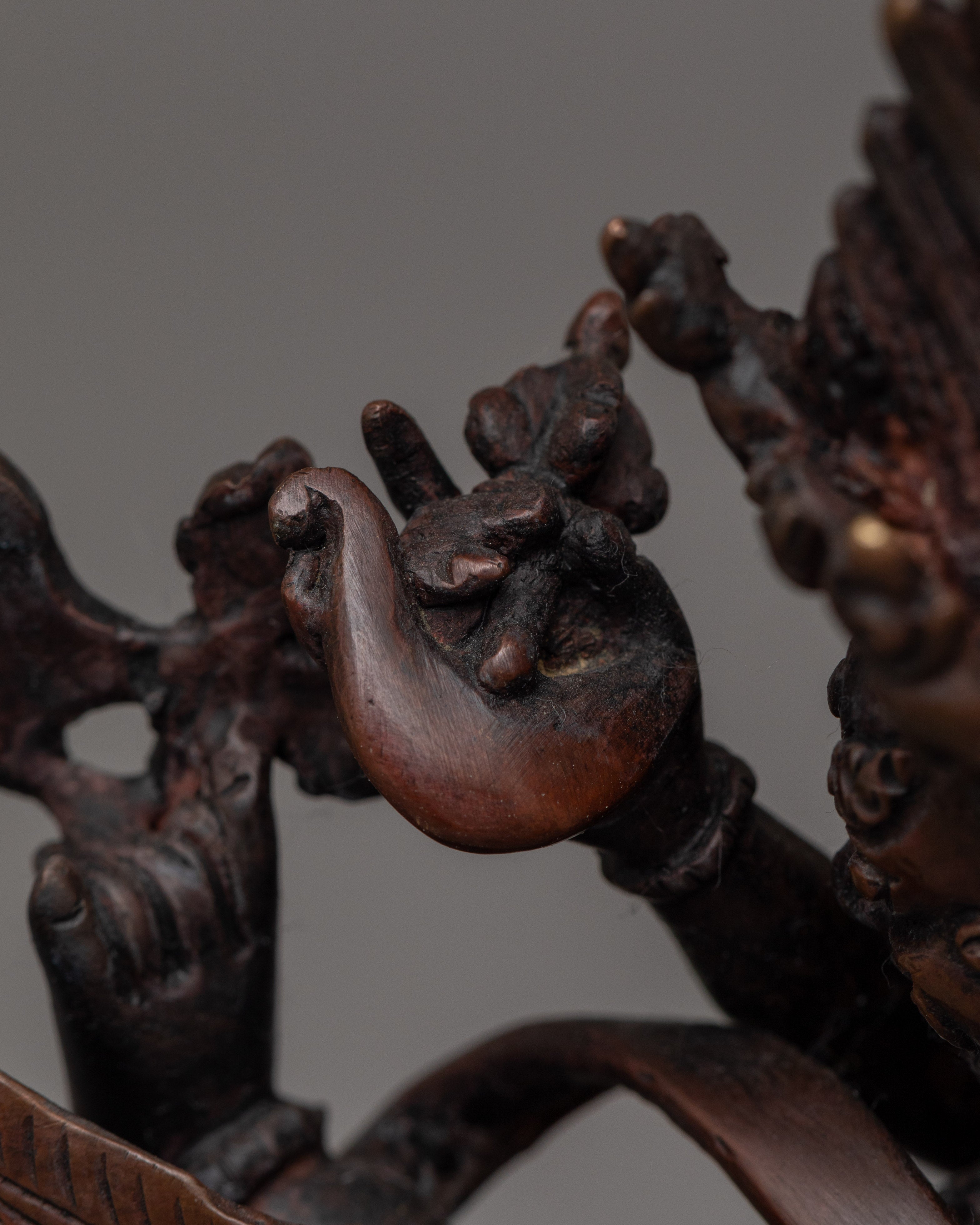 Hayagirve with Oxidized copper body Statue |The Wrathful Wisdom Protector