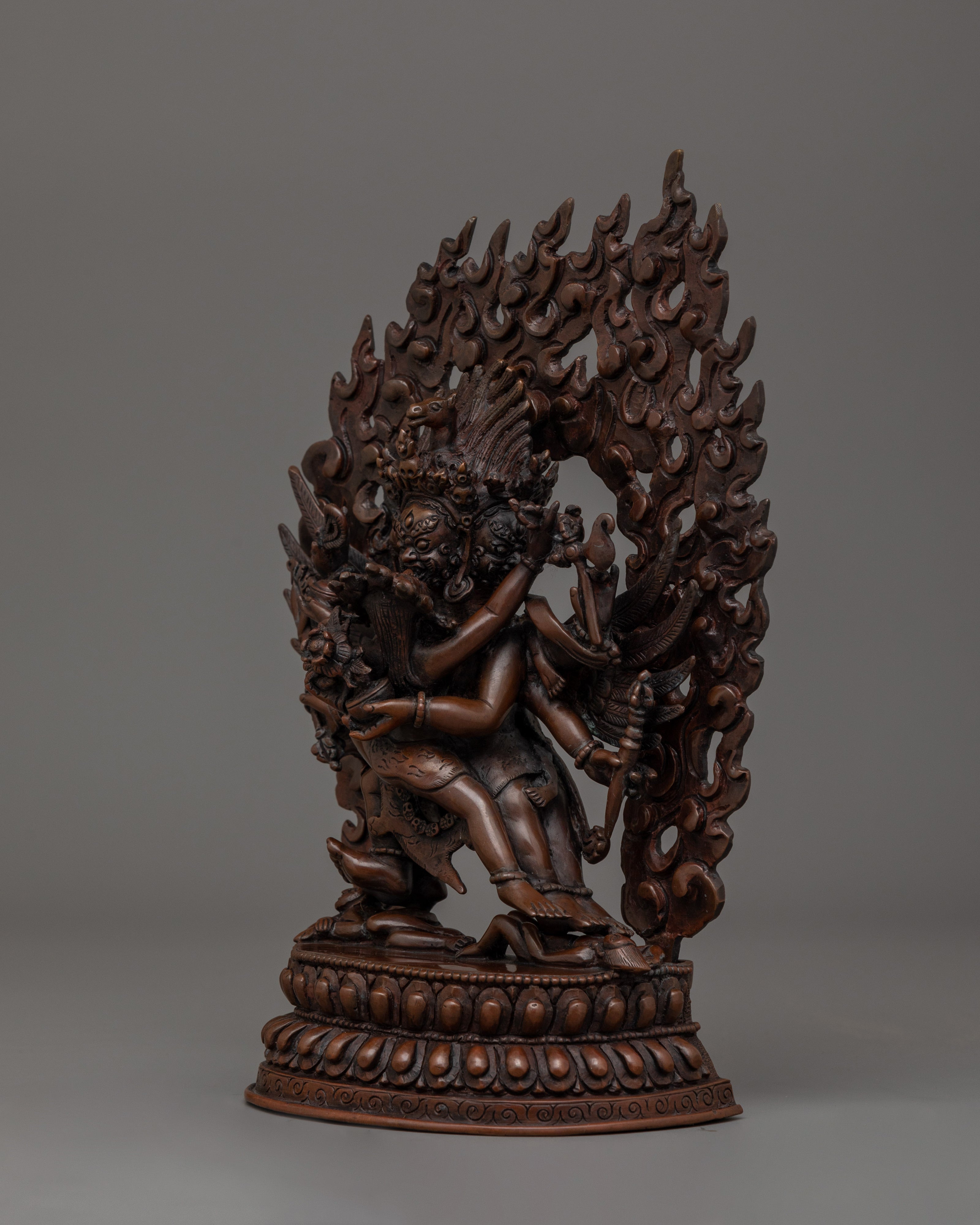 Hayagirve with Oxidized copper body Statue |The Wrathful Wisdom Protector