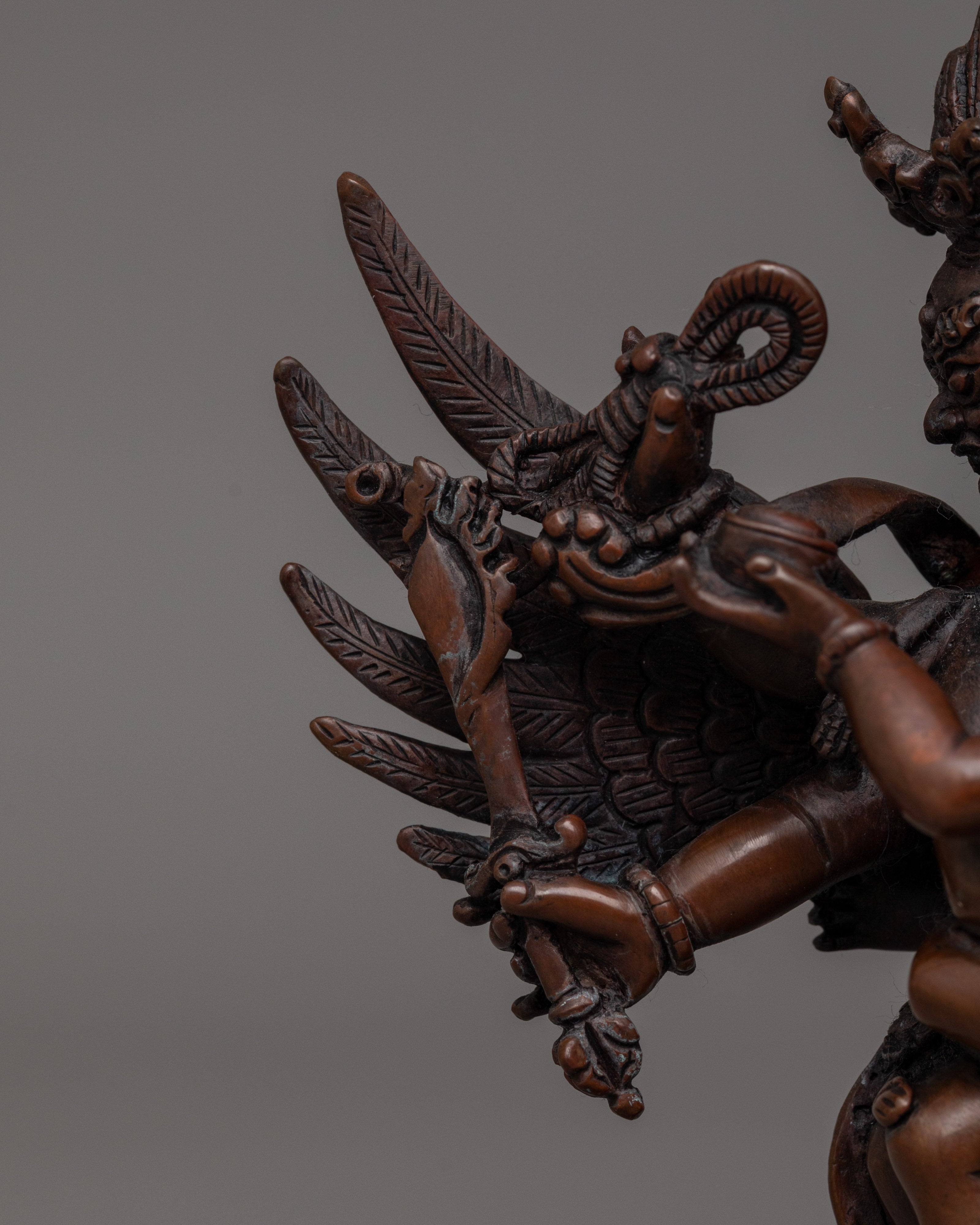Hayagirve with Oxidized copper body Statue |The Wrathful Wisdom Protector