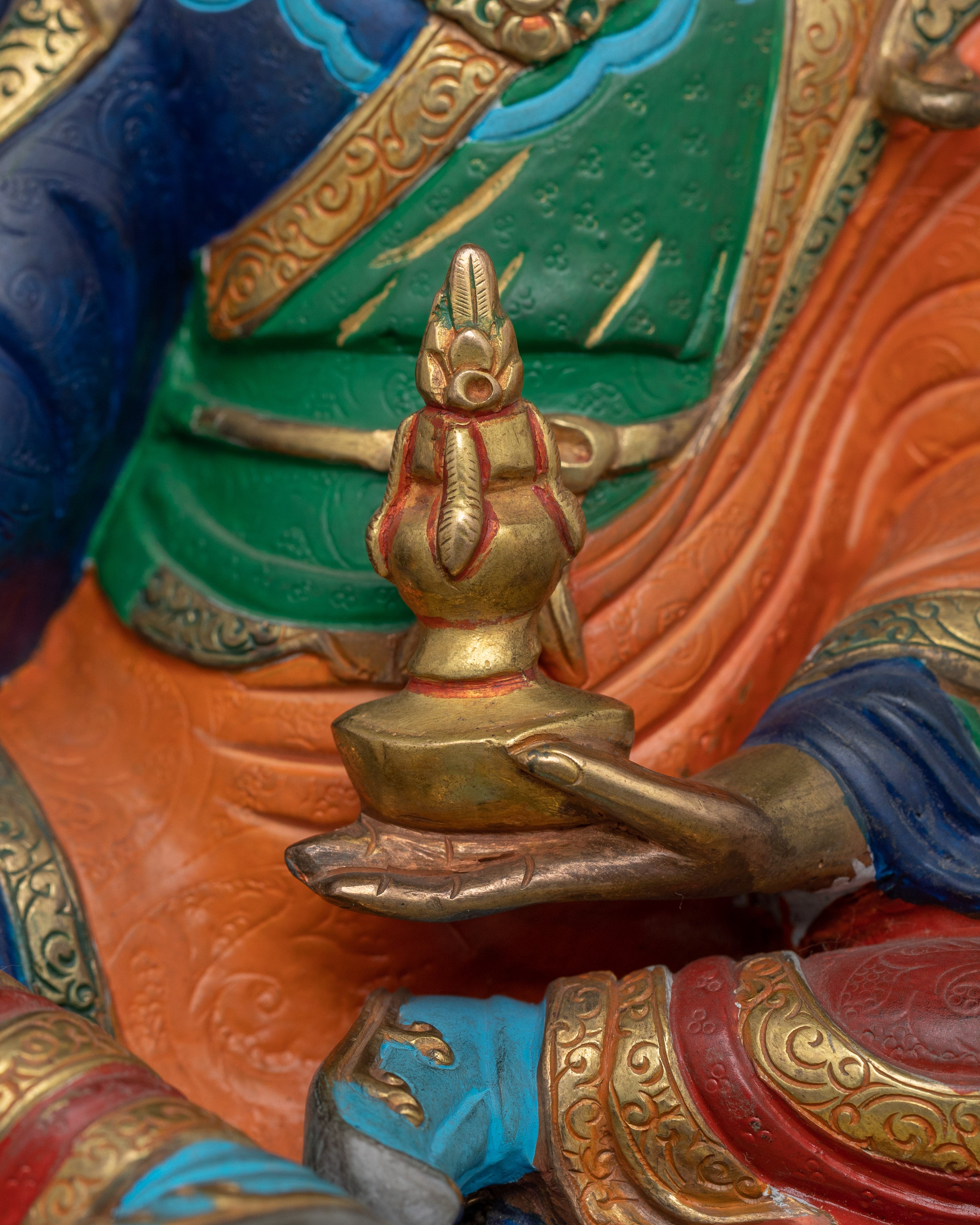 Guru Rinpoche with Beautiful Acrylic Painting | The Precious Master of Vajrayana