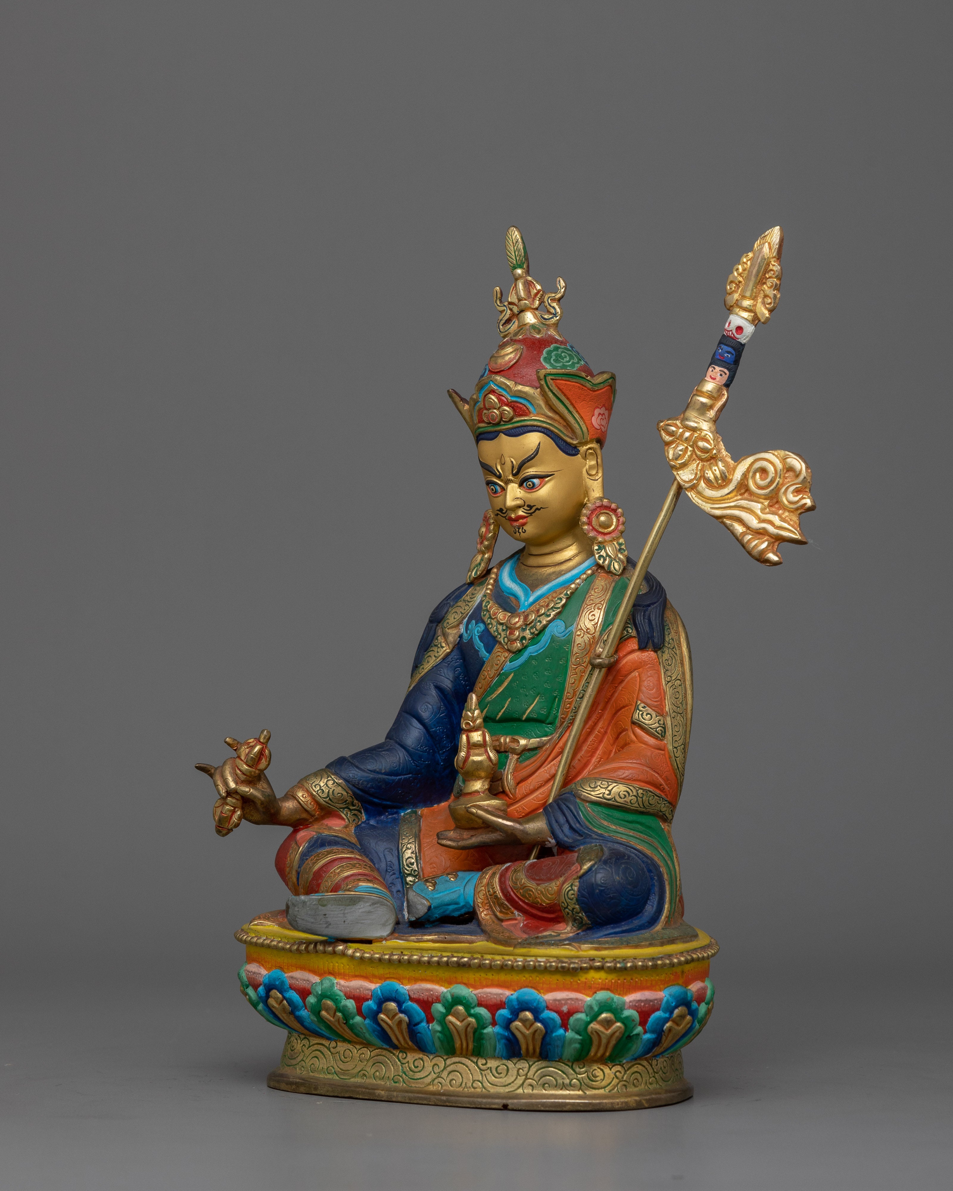 Guru Rinpoche with Beautiful Acrylic Painting | The Precious Master of Vajrayana