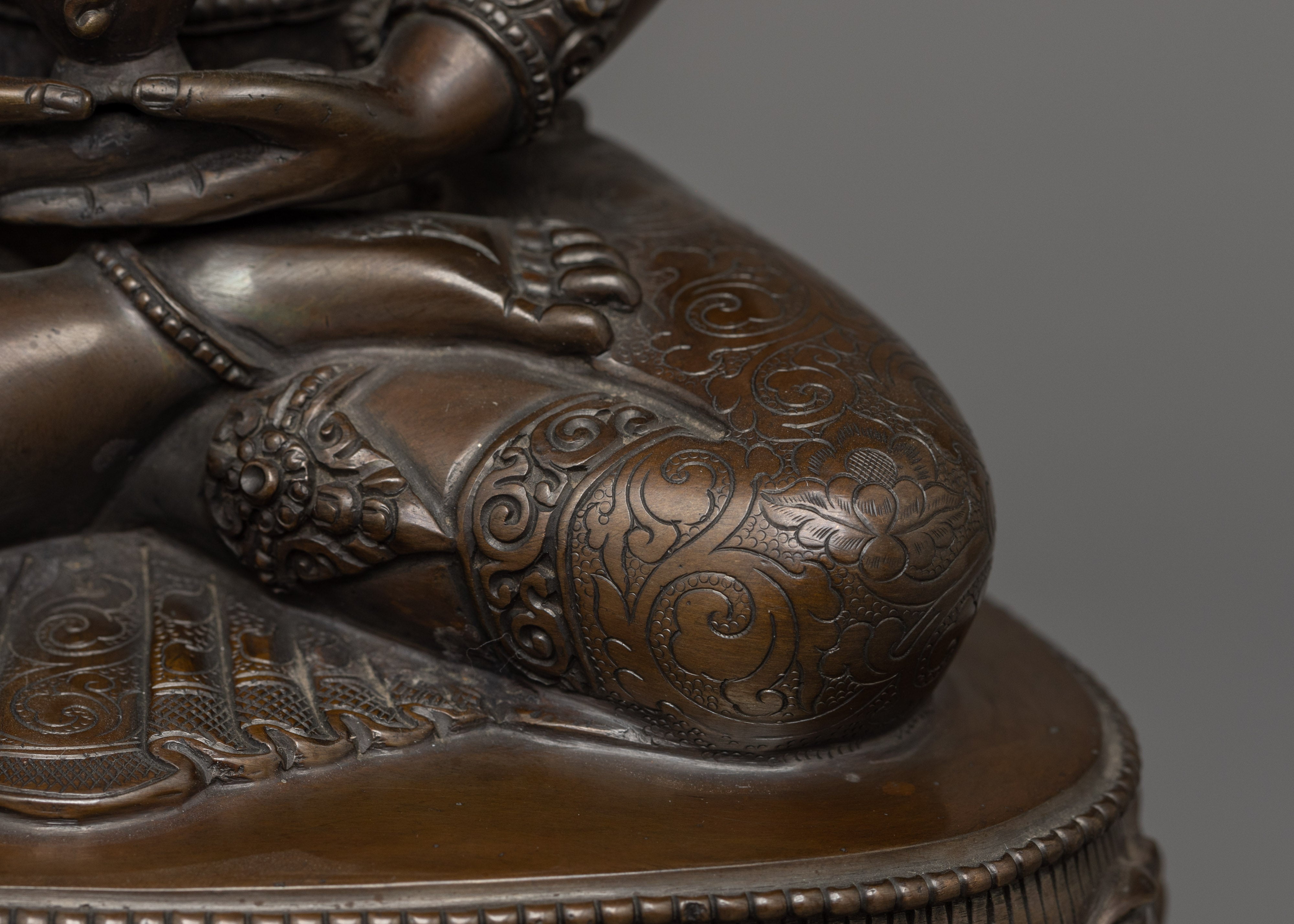 Amitayus with Oxidized Copper Body Statue | The Buddha of Infinite Life and Longevity
