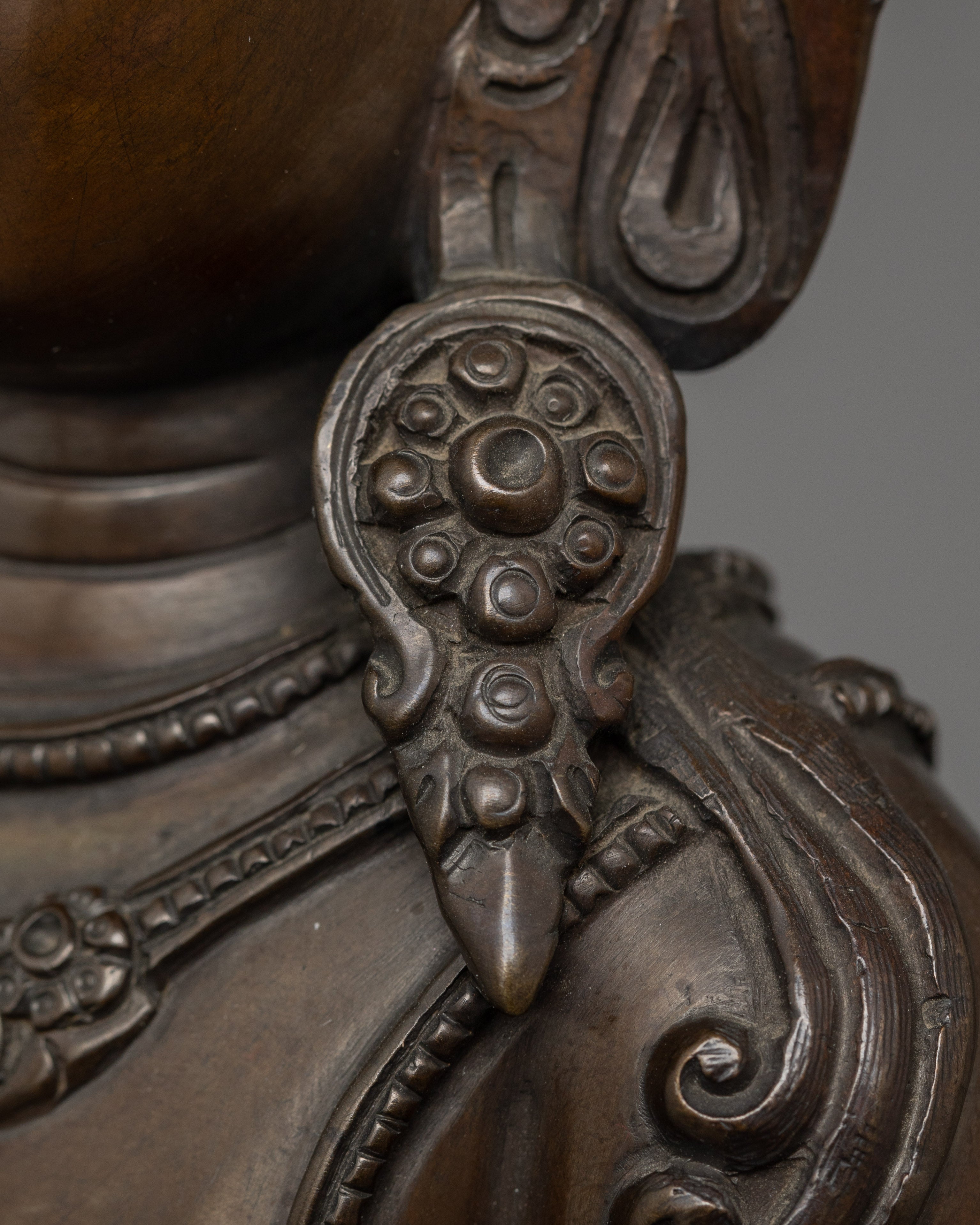 Amitayus with Oxidized Copper Body Statue | The Buddha of Infinite Life and Longevity