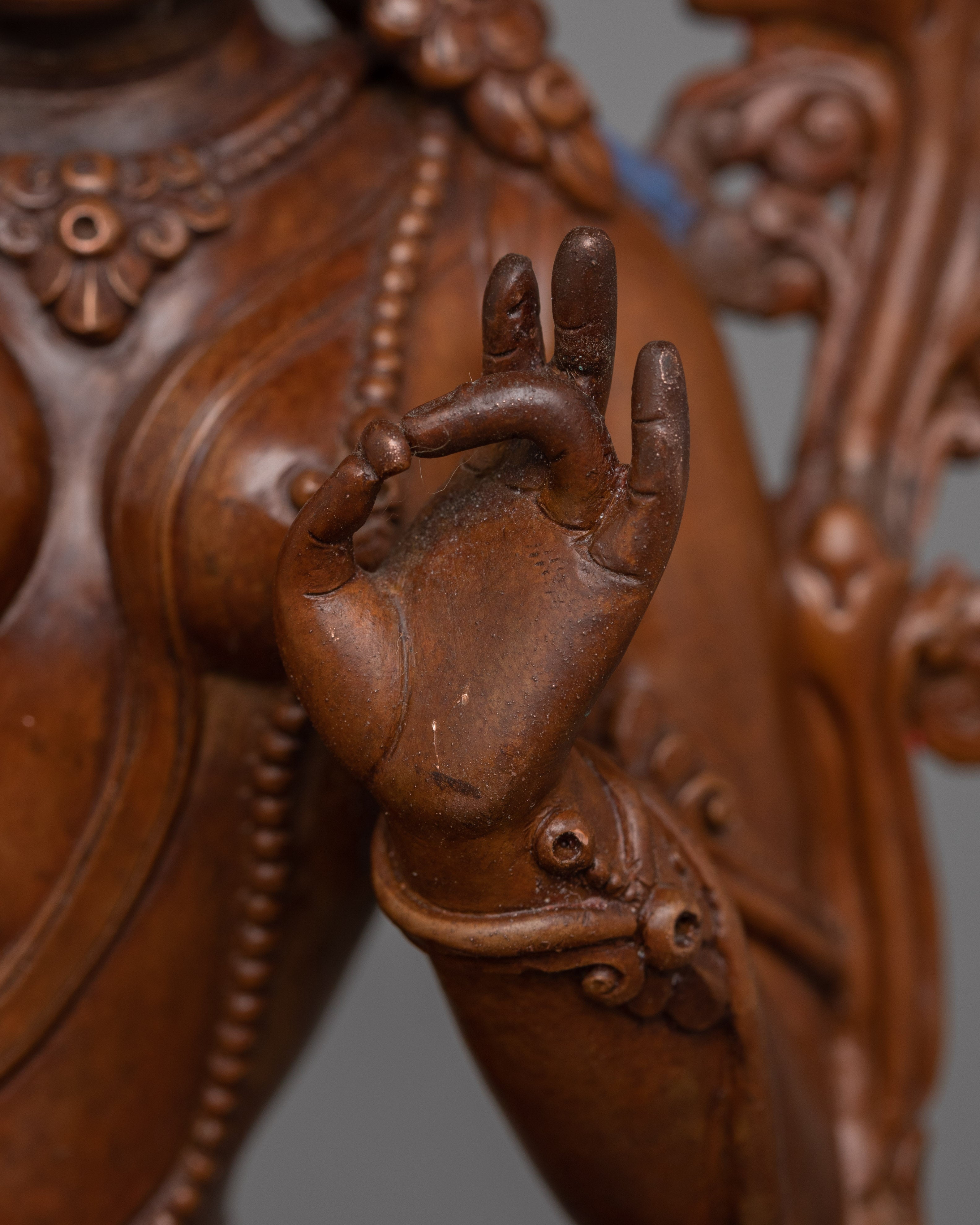 Tibetan Figurine of Female Deity Green Tara | A Symbol of Compassion and Protection