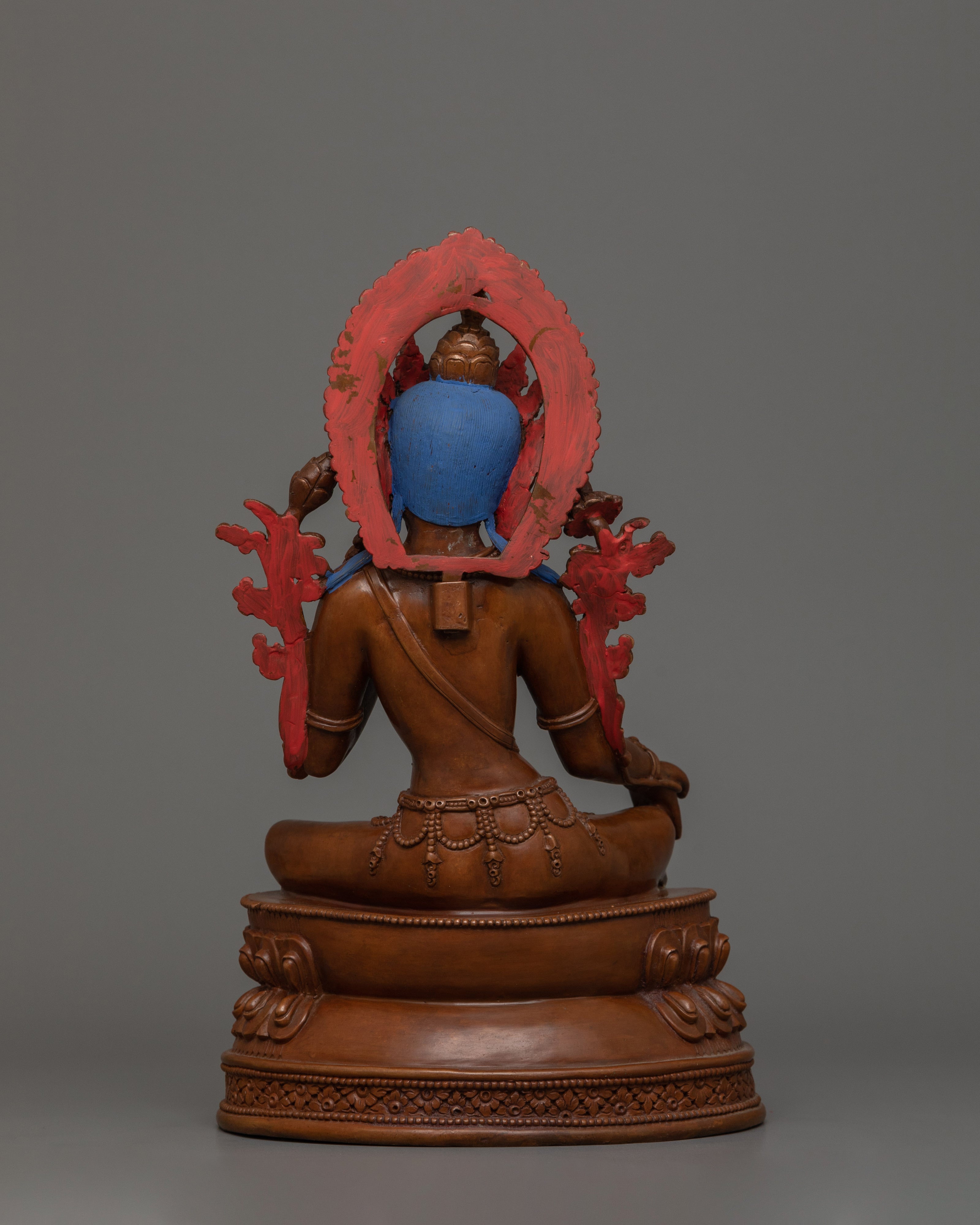 Tibetan Figurine of Female Deity Green Tara | A Symbol of Compassion and Protection