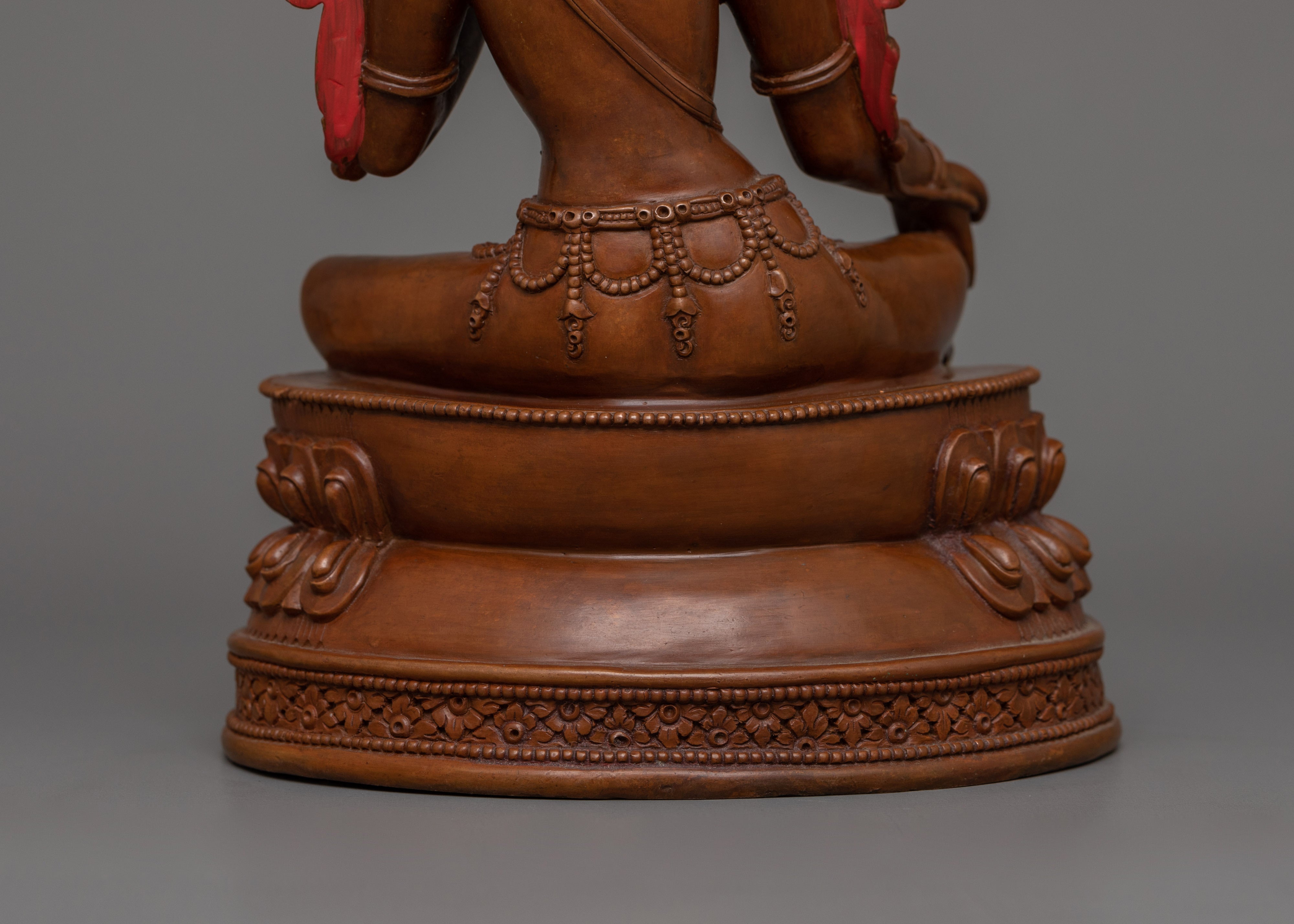 Tibetan Figurine of Female Deity Green Tara | A Symbol of Compassion and Protection