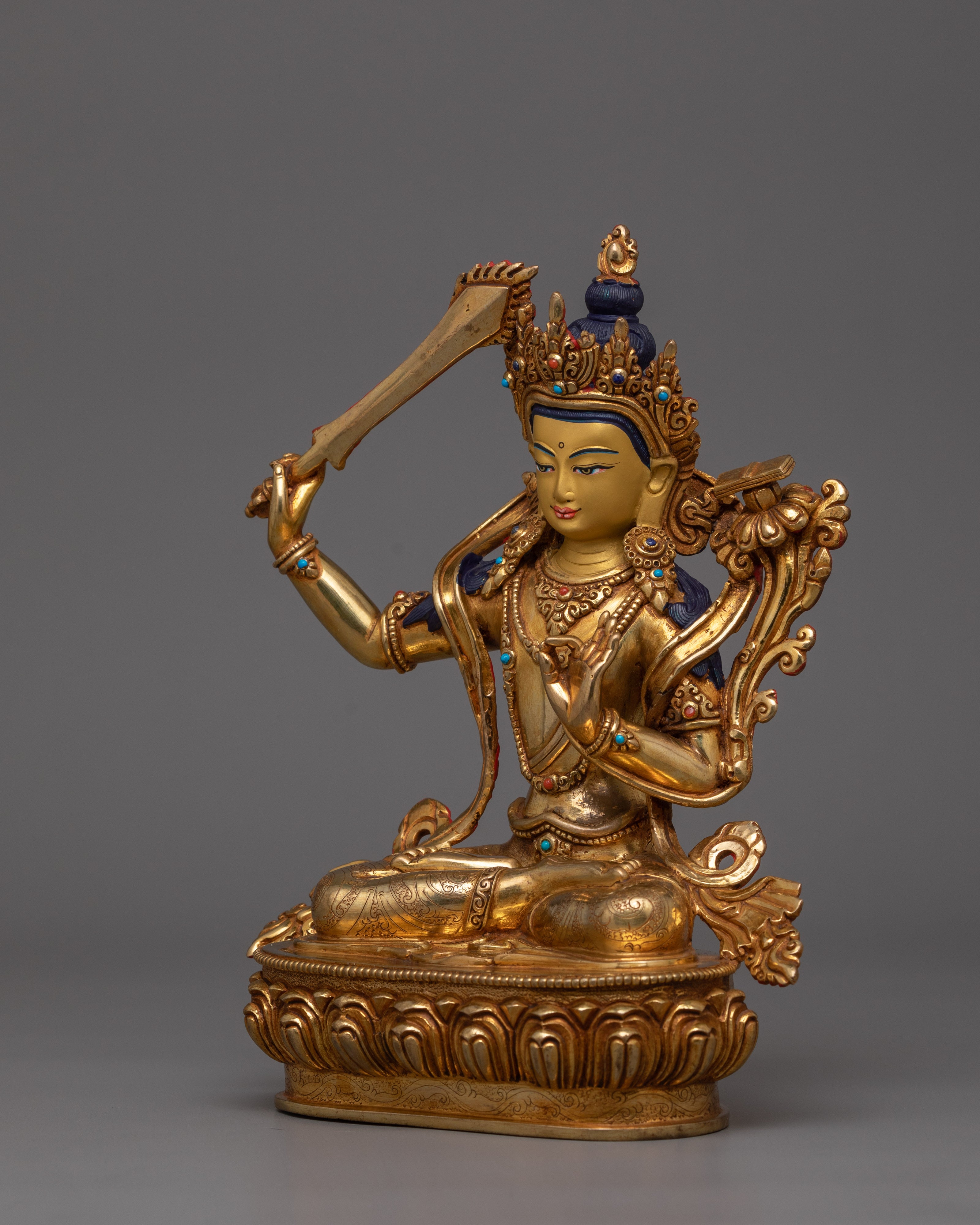 Handmade Statue of Bodhisattva Deity Manjushri | The Lord of Knowledge