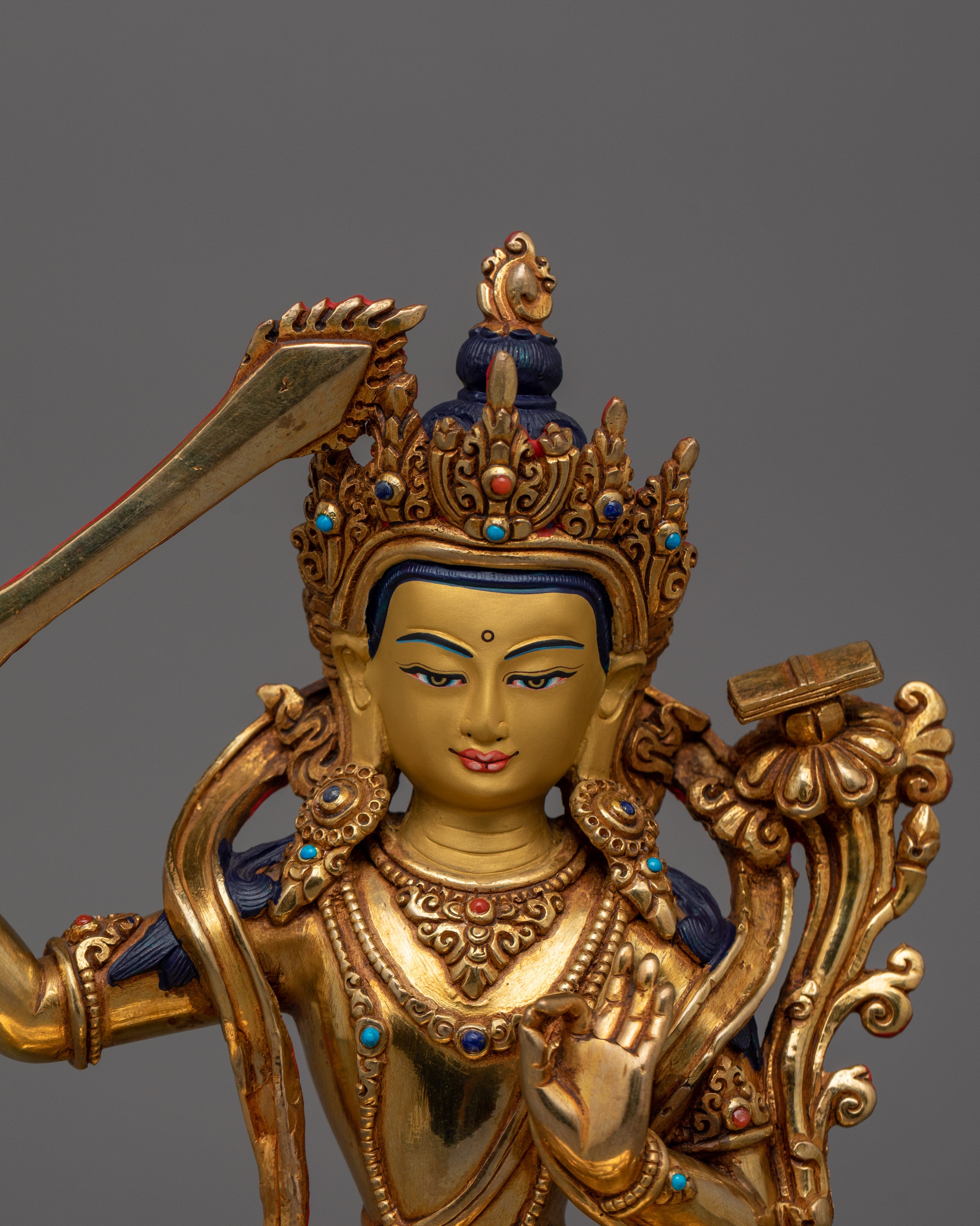 Handmade Statue of Bodhisattva Deity Manjushri | The Lord of Knowledge