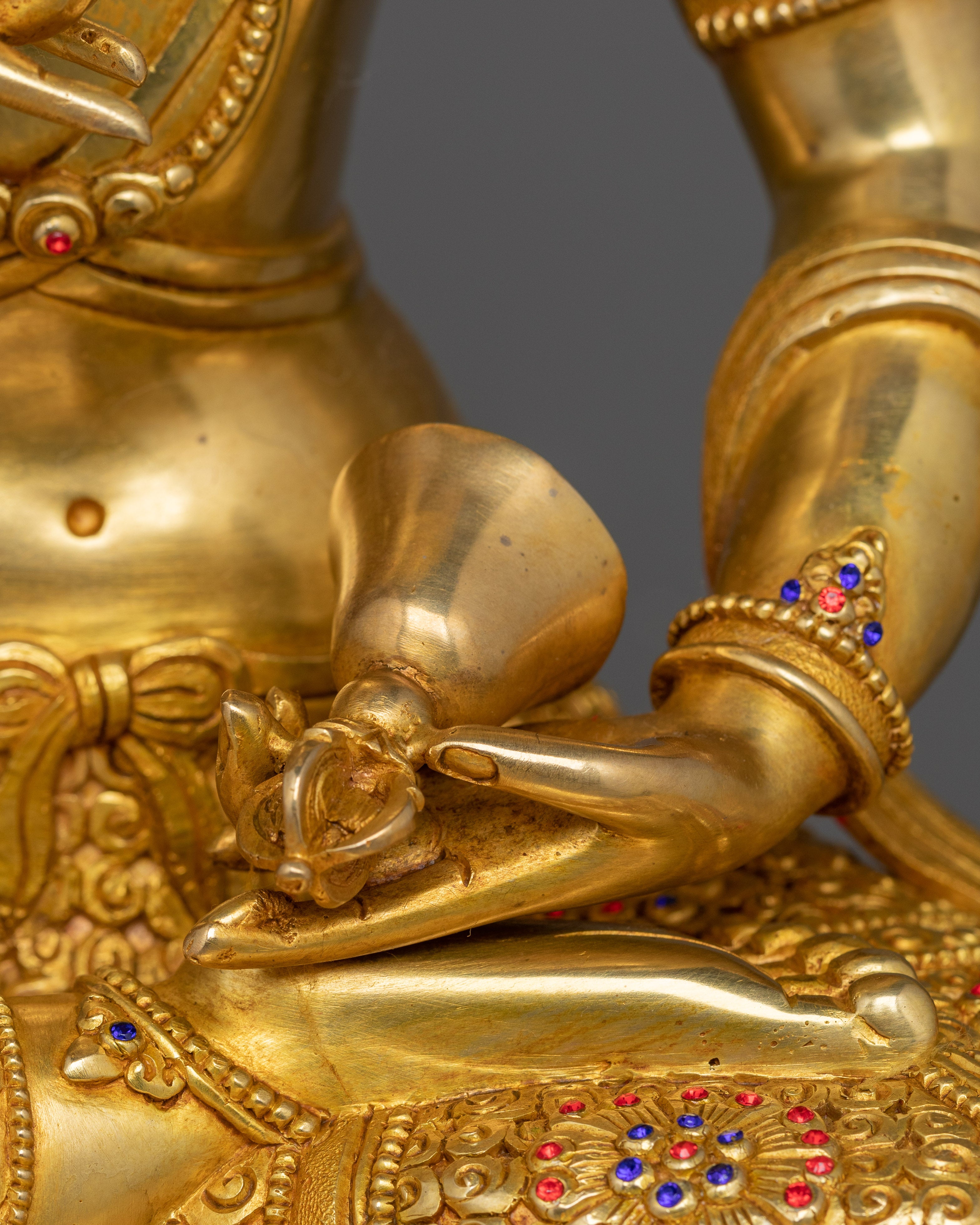 Handmade Golden Vajrasattva Statue | Traditional Himalayan Art