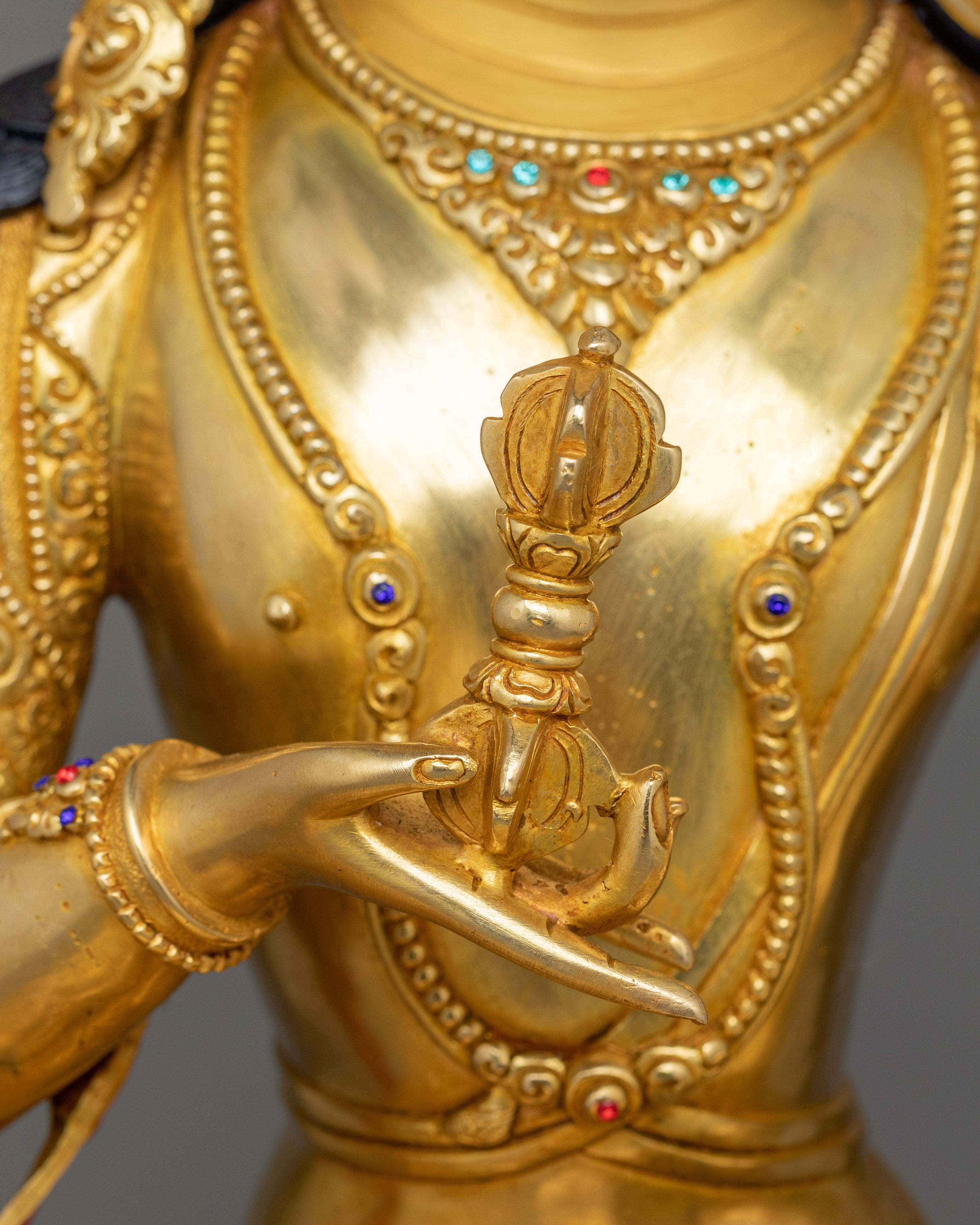 Handmade Golden Vajrasattva Statue | Traditional Himalayan Art