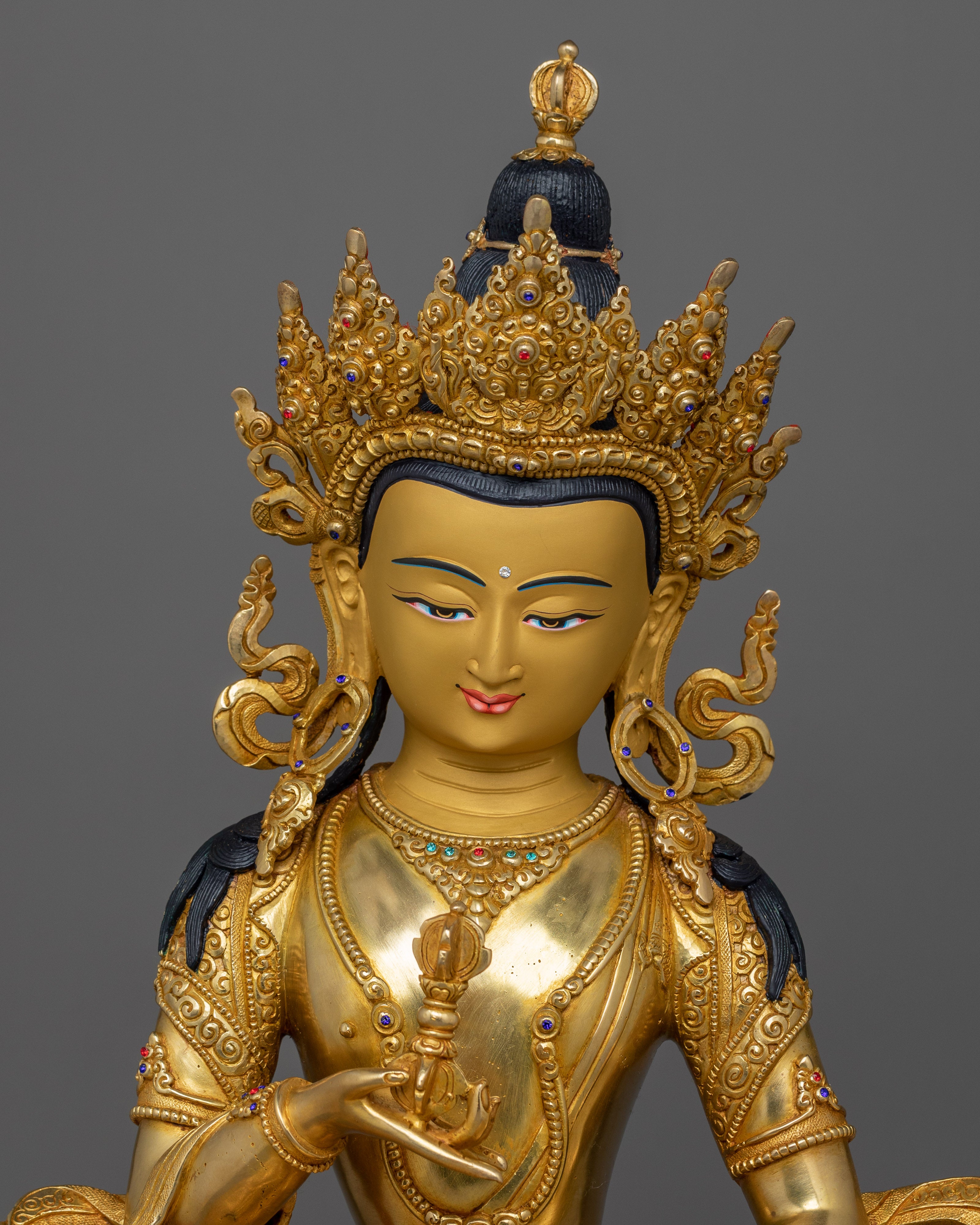 Handmade Golden Vajrasattva Statue | Traditional Himalayan Art