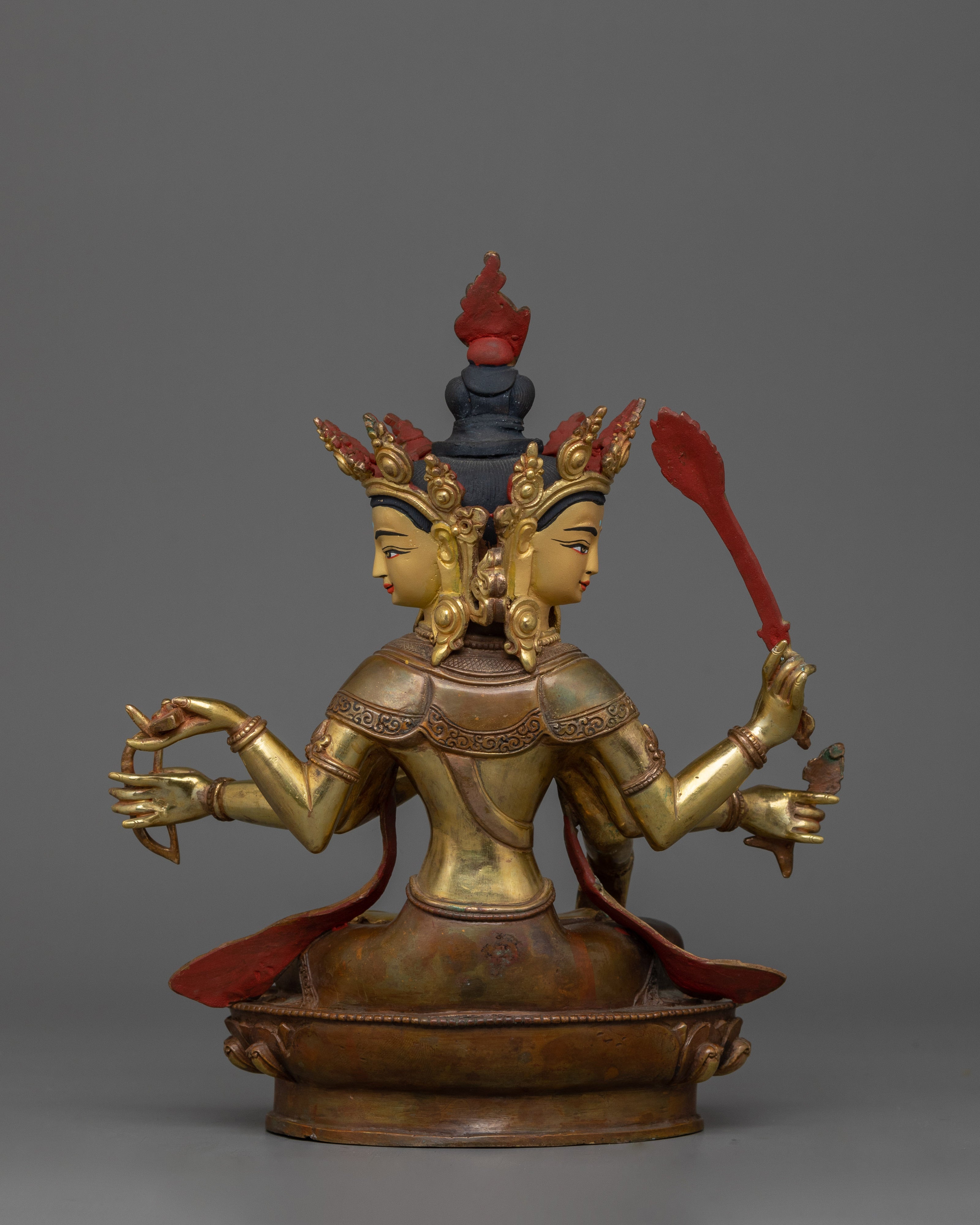 24K Gold Gilded Maha Manjushri Statue | The Embodiment of Transcendent Wisdom