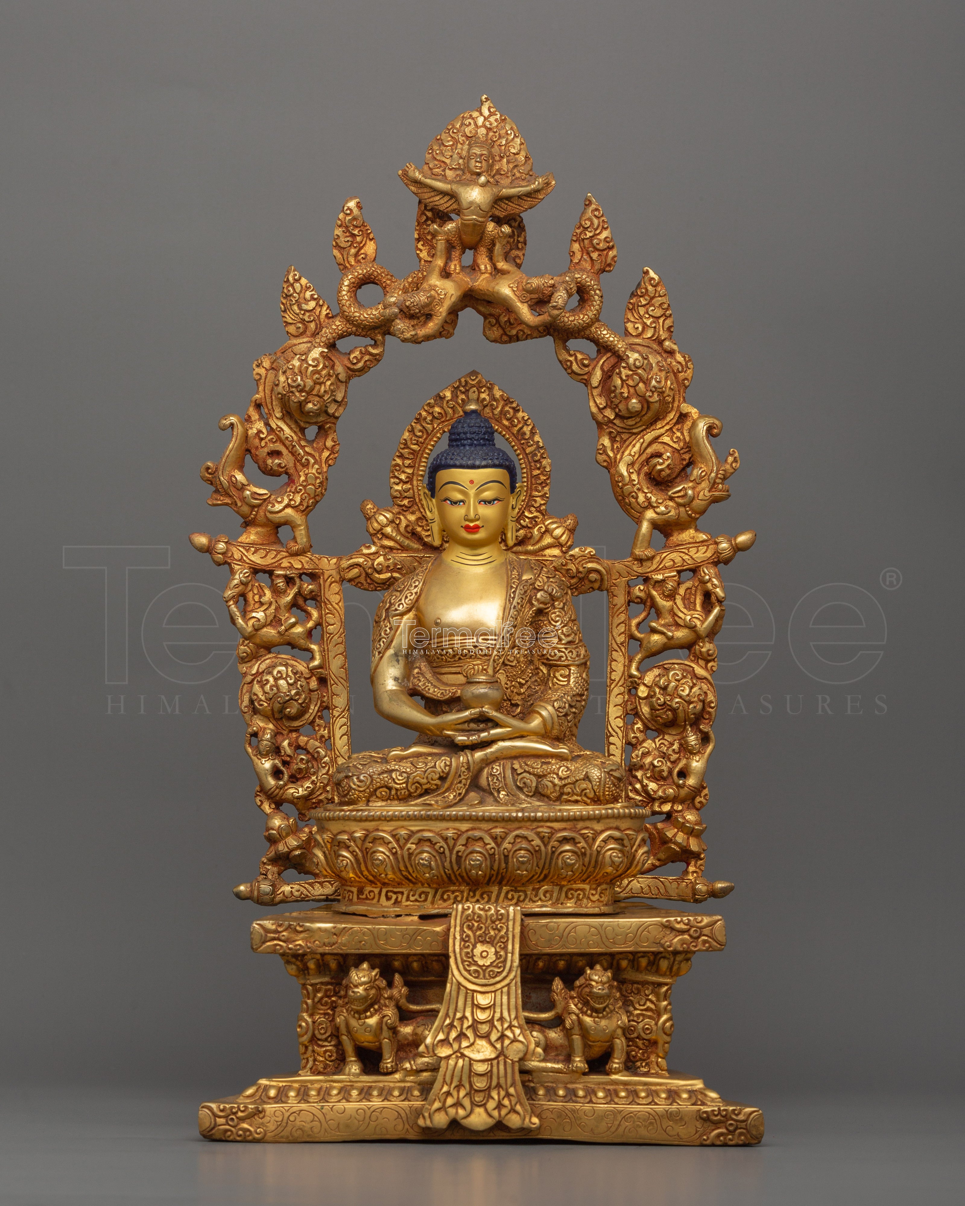 Handmade Enlightenment Buddha Amitabha Statue | Traditional Himalayan Art