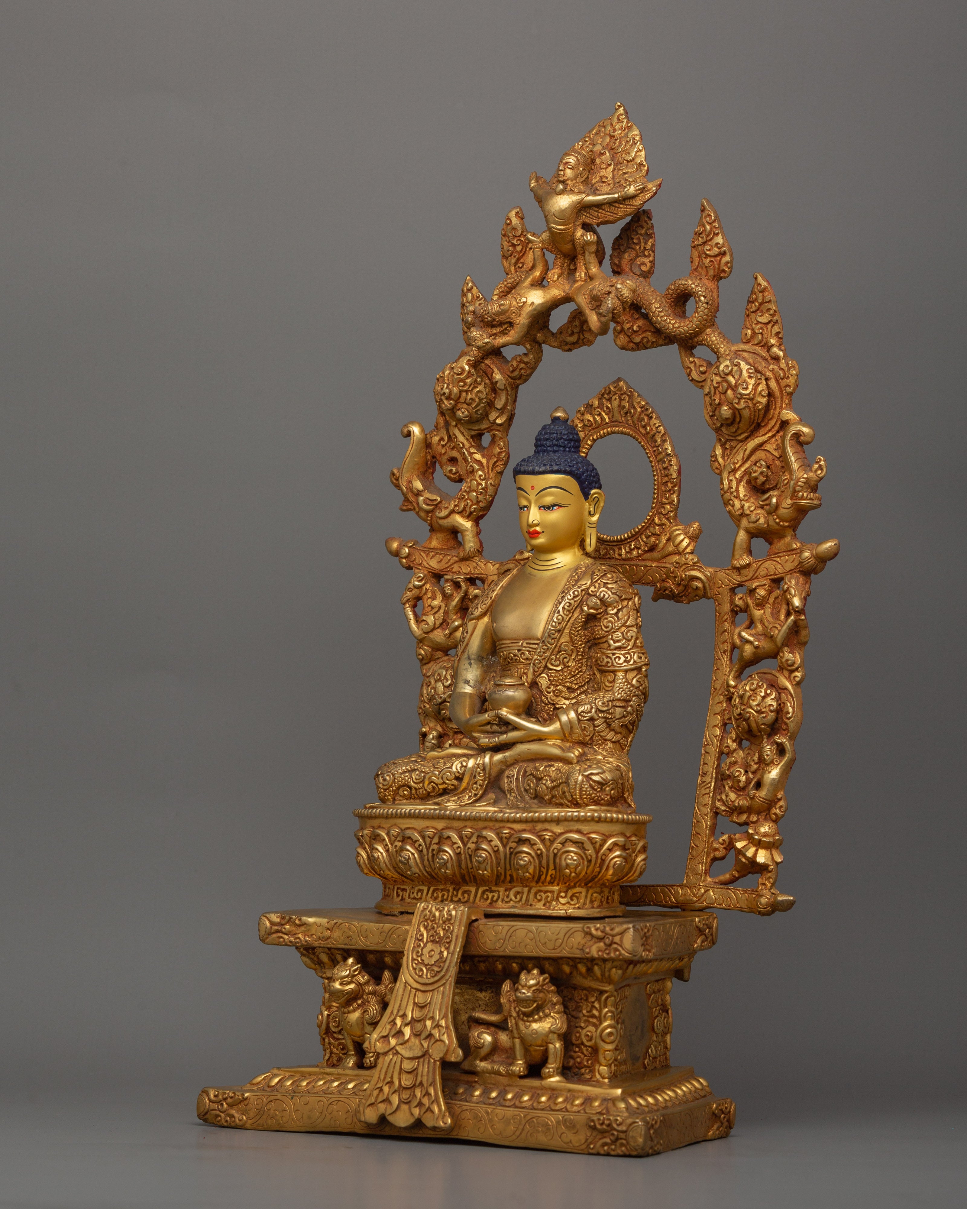 Handmade Enlightenment Buddha Amitabha Statue | Traditional Himalayan Art