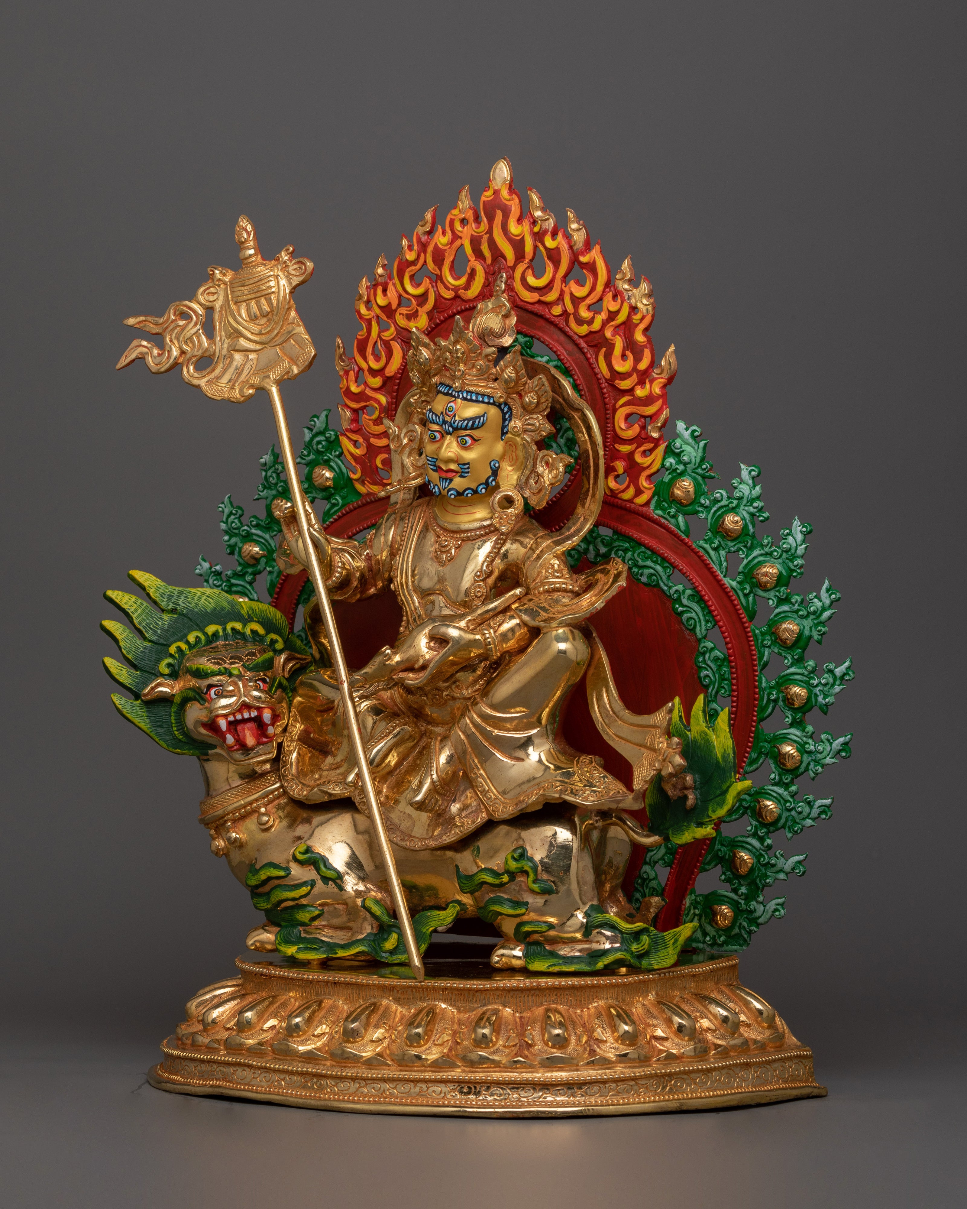 Traditional Statue of Namtoshe with Lion | The Guardian of Wealth and Prosperity