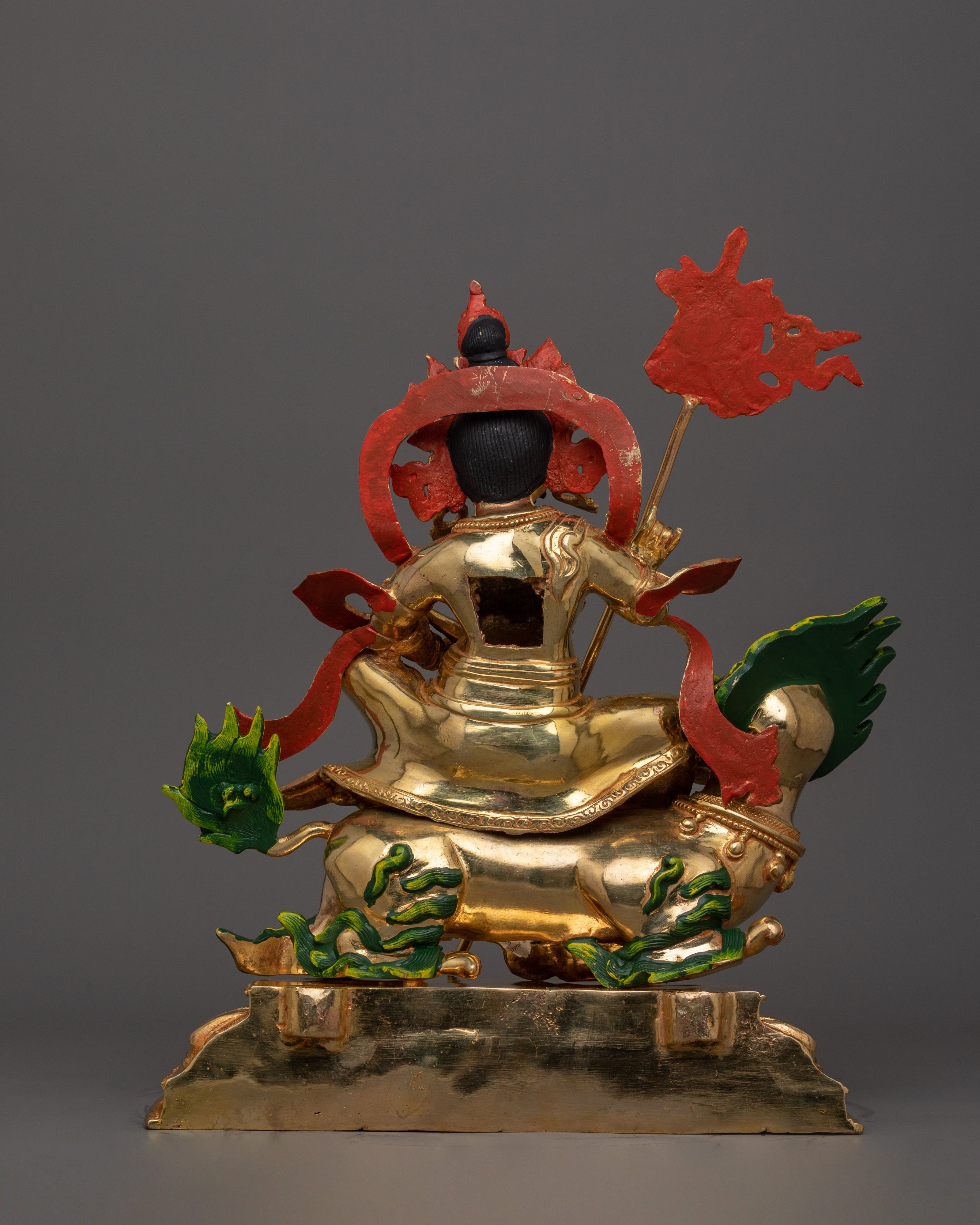 Traditional Statue of Namtoshe with Lion | The Guardian of Wealth and Prosperity