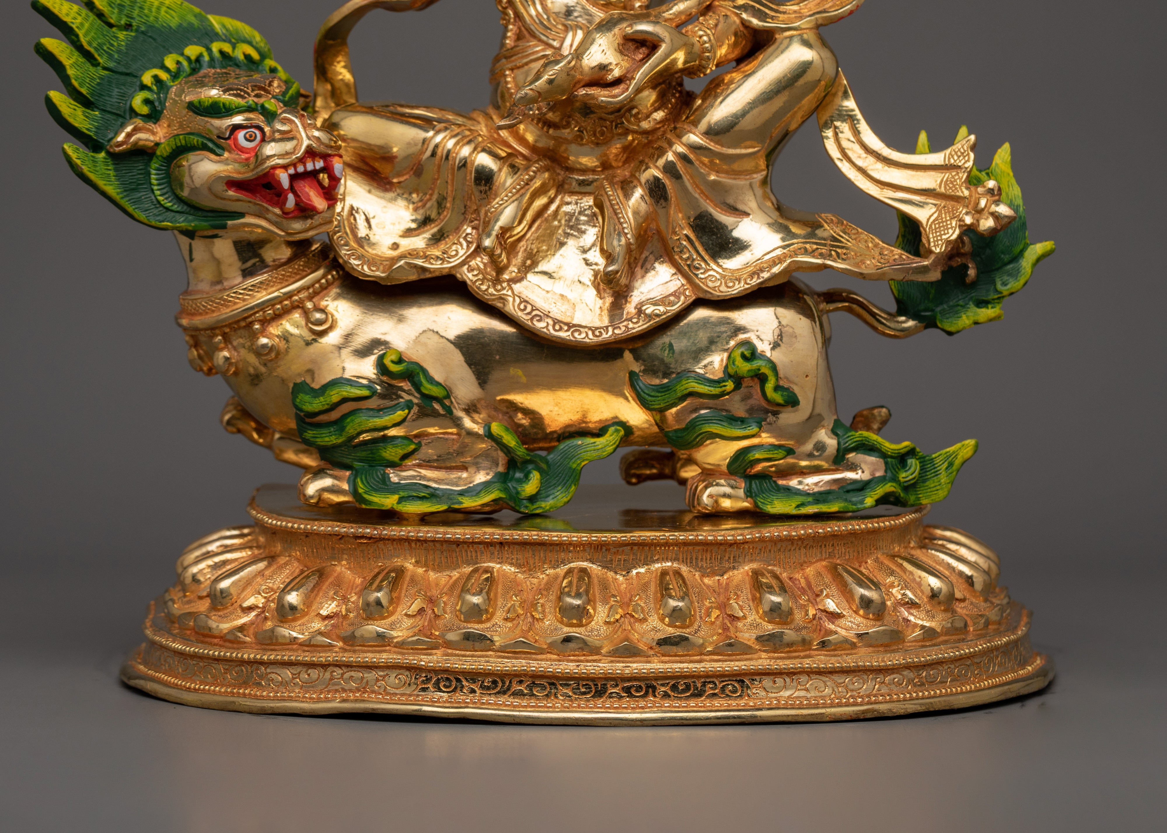 Traditional Statue of Namtoshe with Lion | The Guardian of Wealth and Prosperity