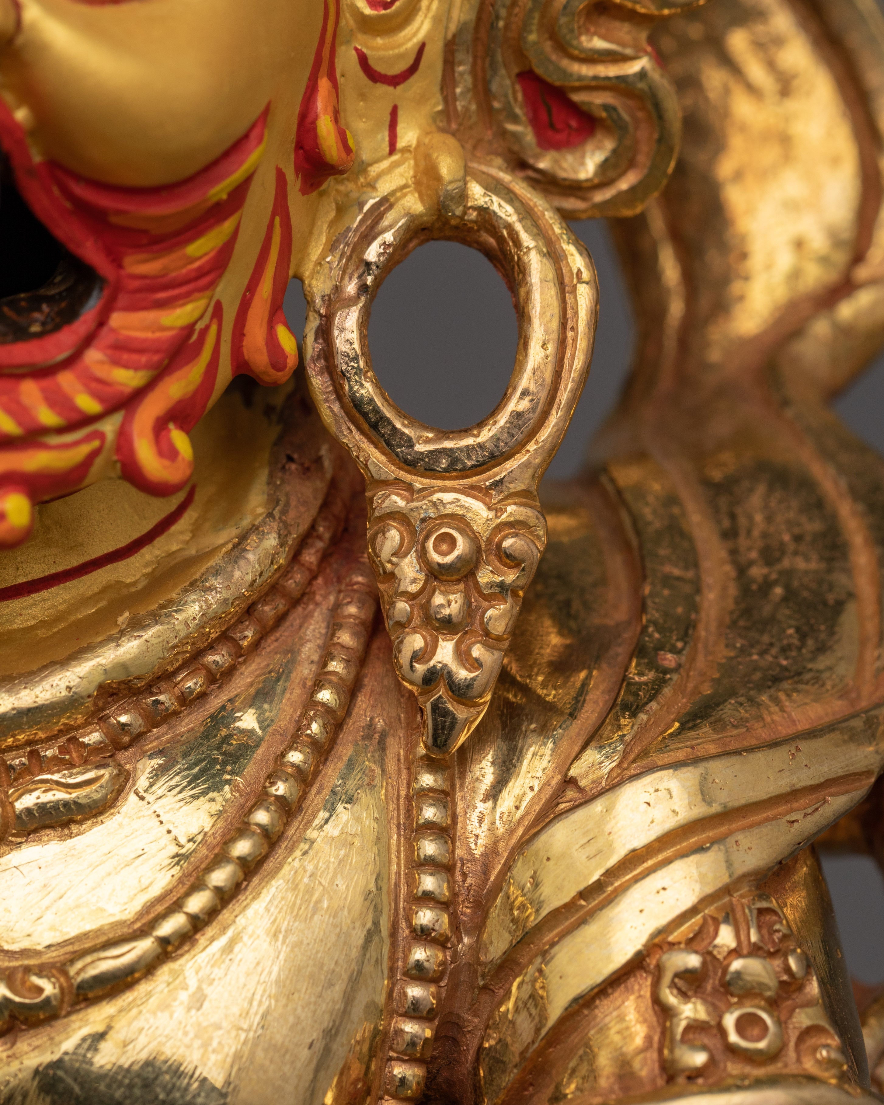 24K Gold Gilded White Mahakala Statue | The Protector of Spiritual Prosperity