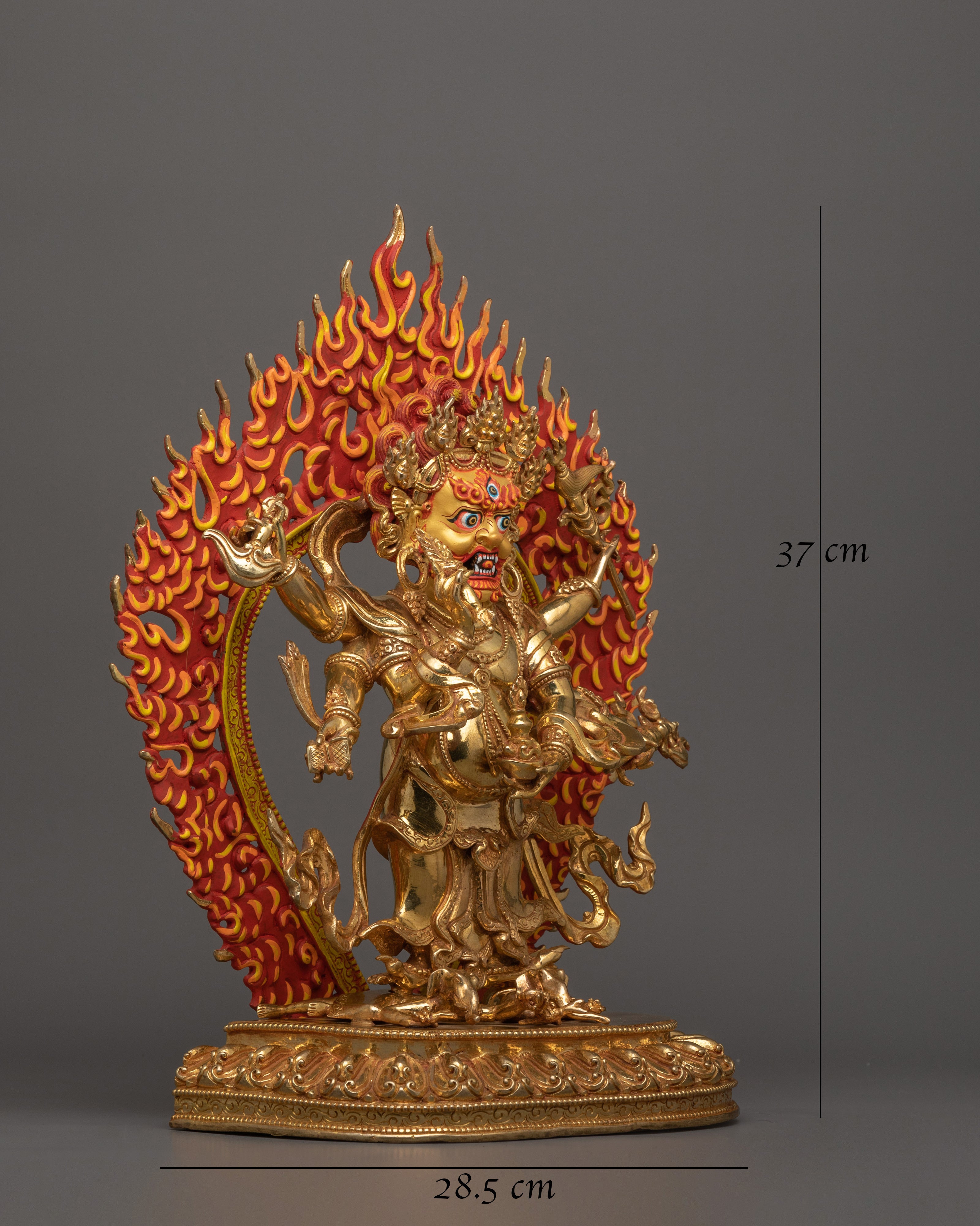 24K Gold Gilded White Mahakala