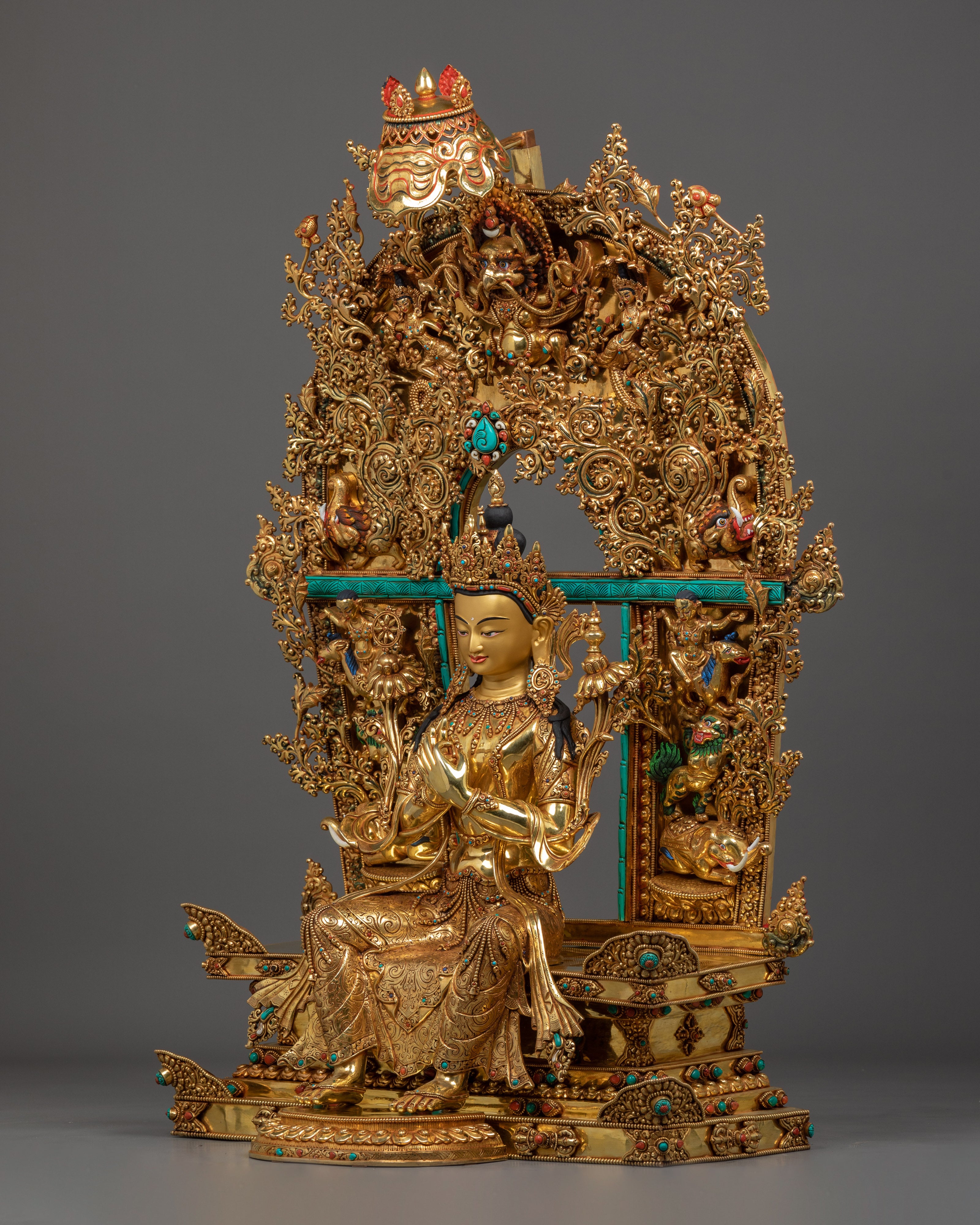 Maitreya Buddha Statue with big Throne |The Future Buddha and Embodiment of Loving