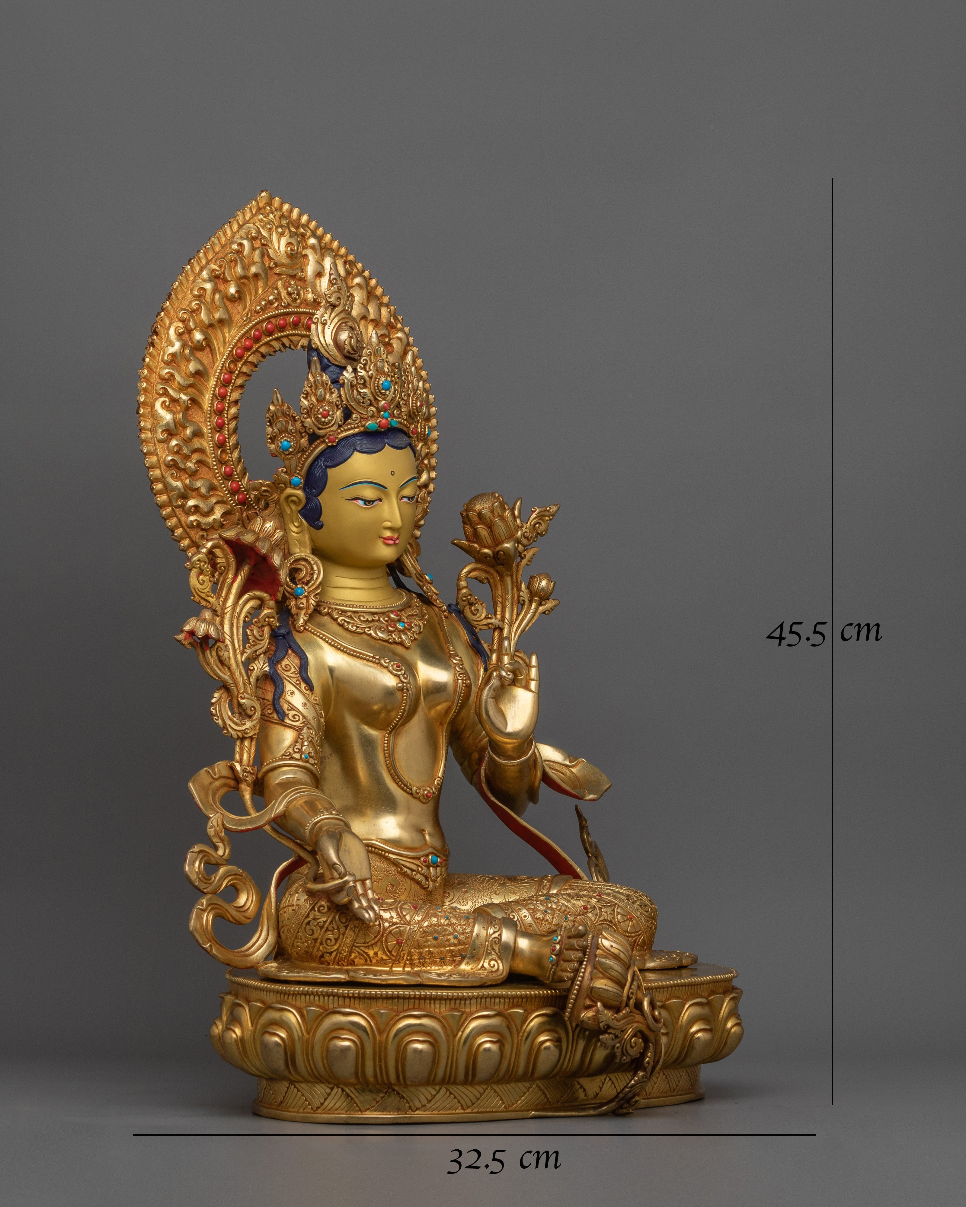 Green Tara with Beautiful Halo