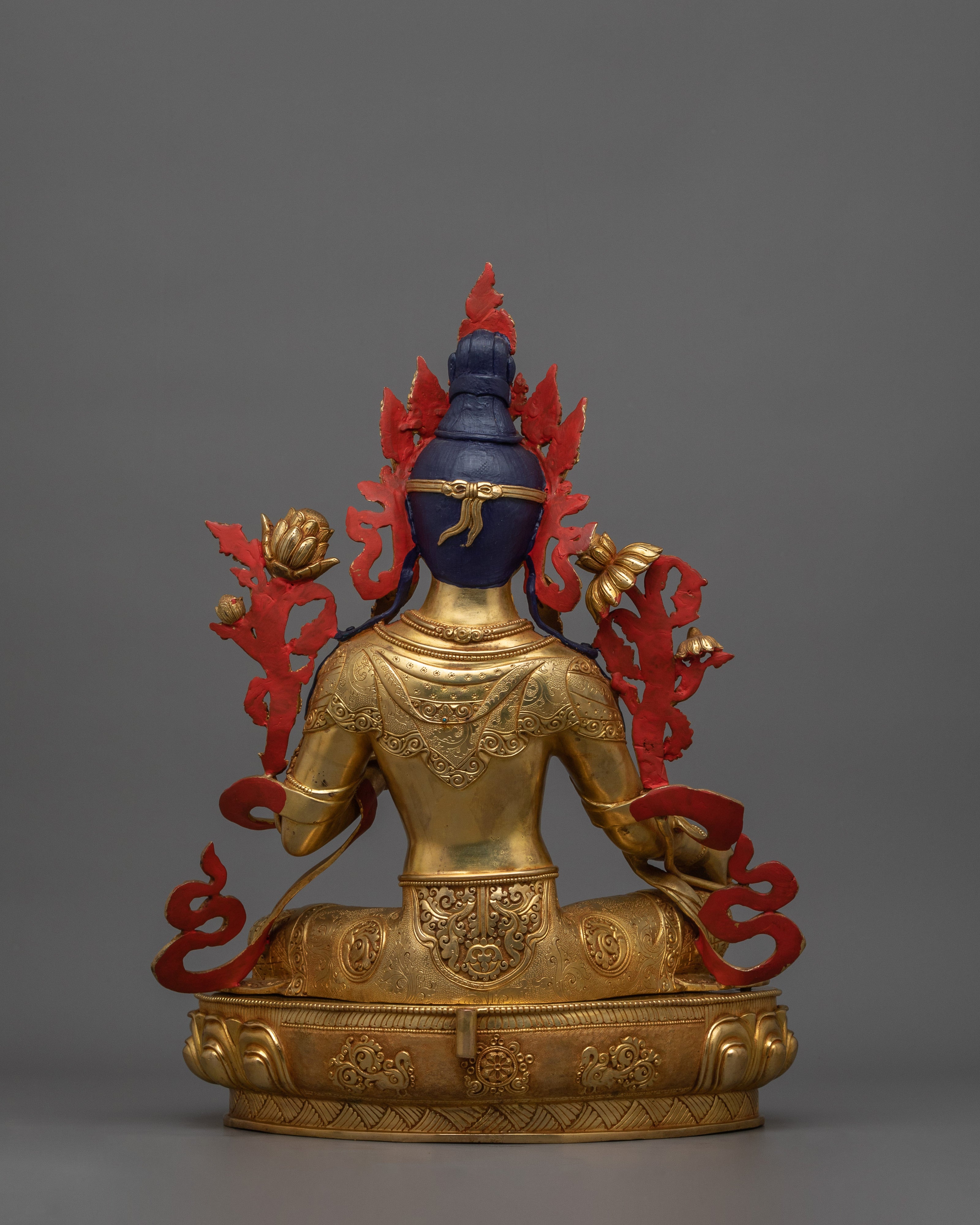 Green Tara with Beautiful Halo Statue | The Compassionate Protector