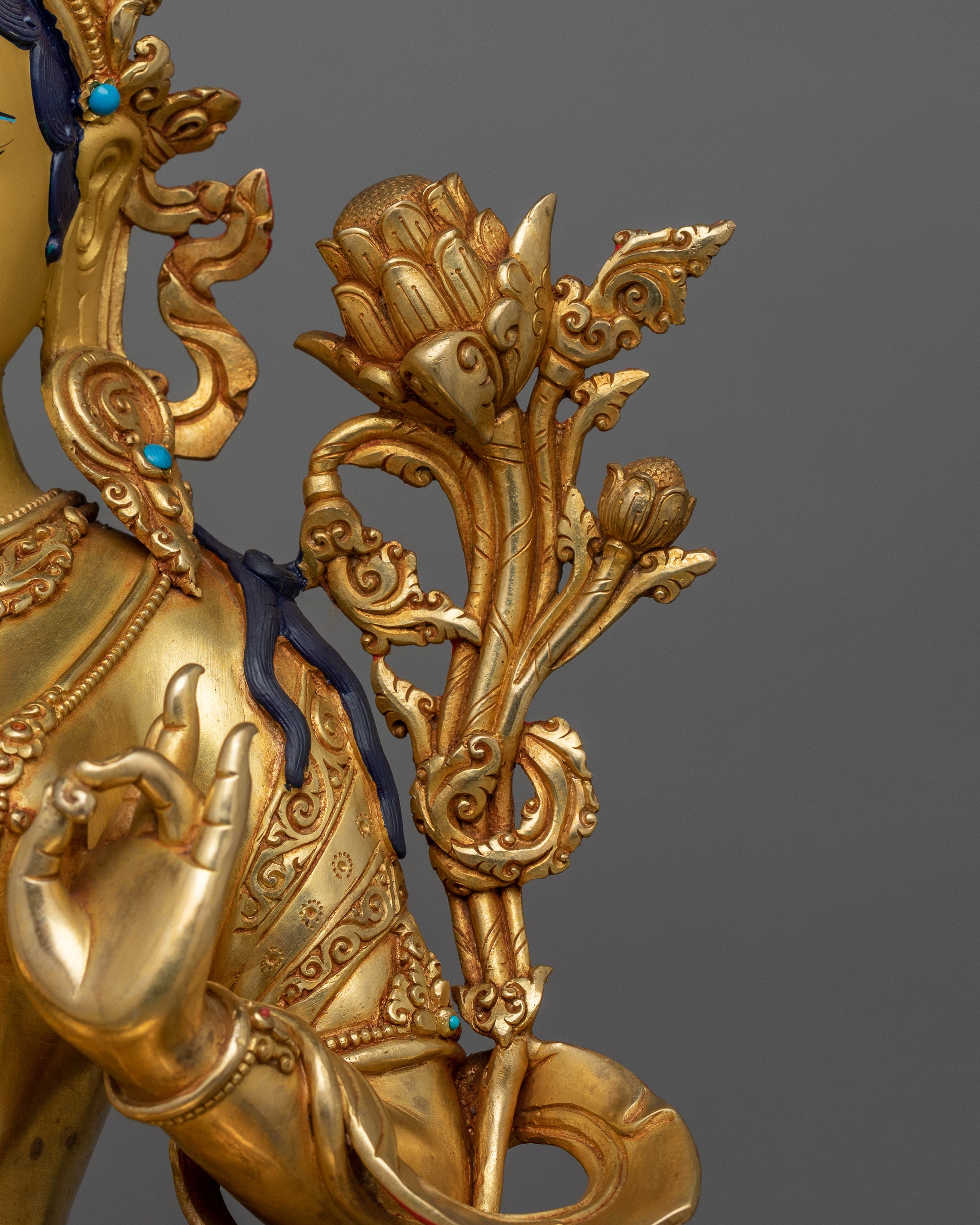 Green Tara with Beautiful Halo Statue | The Compassionate Protector